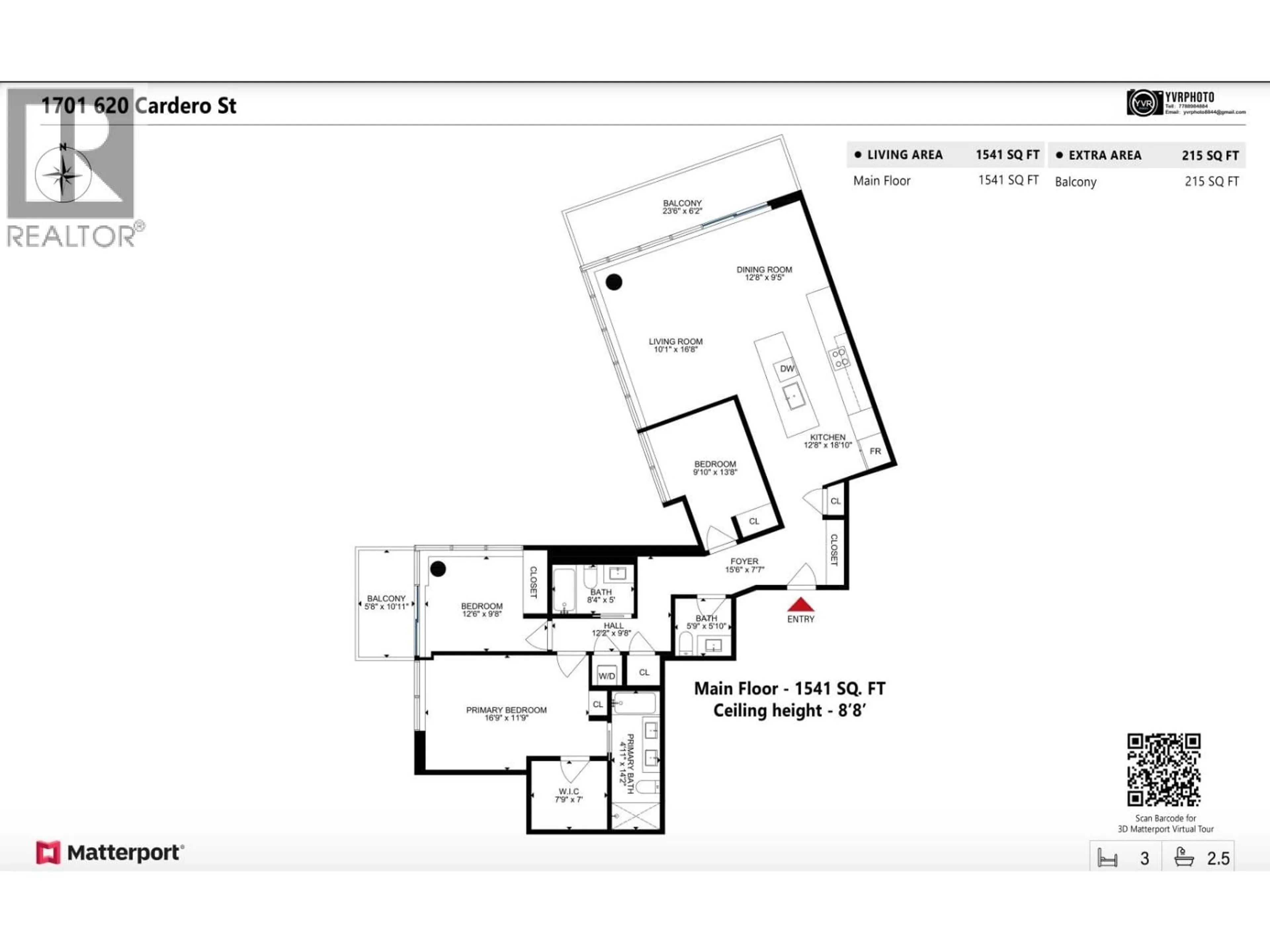 Floor plan for 1701 - 620 CARDERO STREET, Vancouver British Columbia V6G0C7