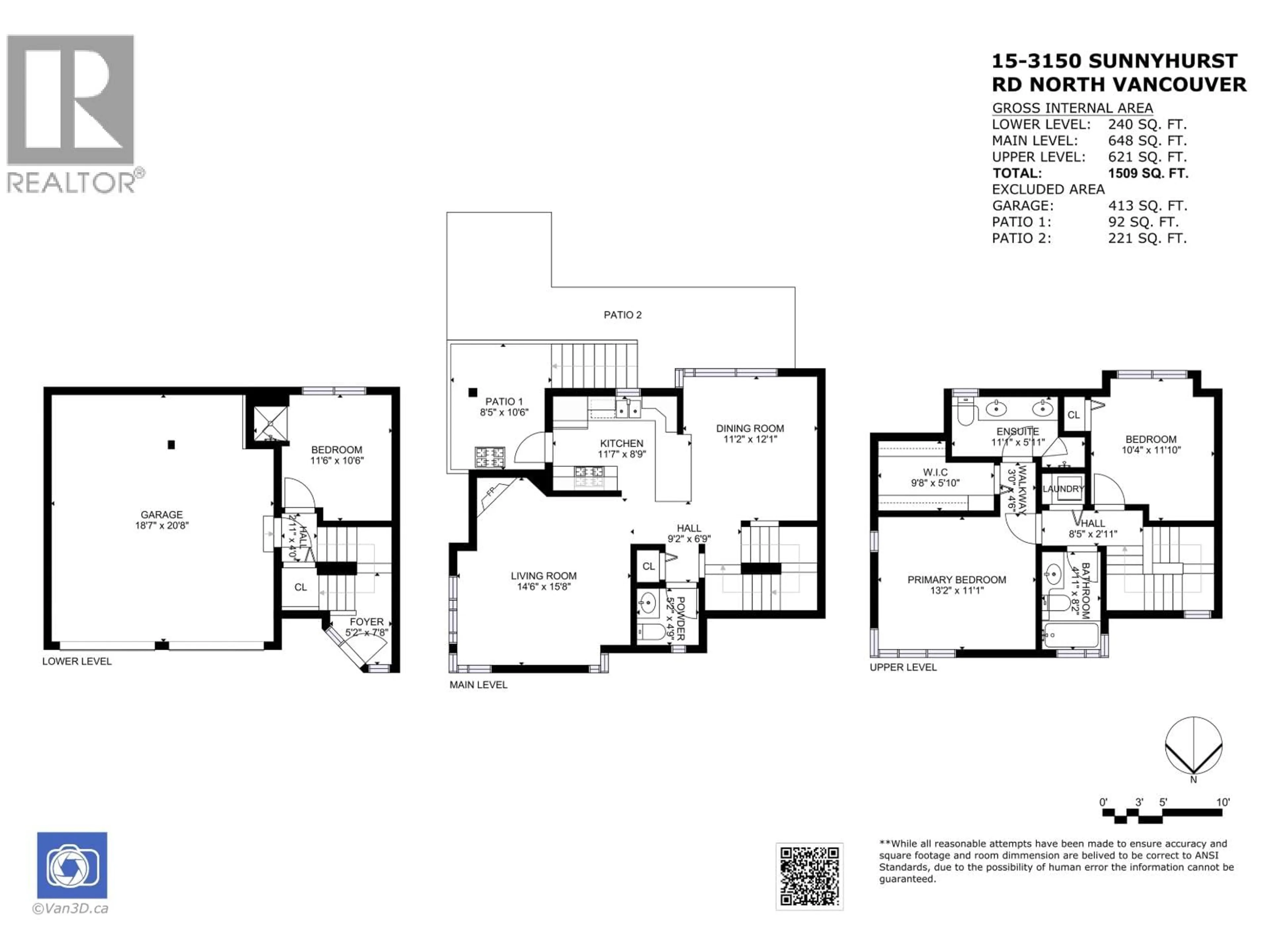 Floor plan for 15 - 3150 SUNNYHURST ROAD, North Vancouver British Columbia V7K2G3
