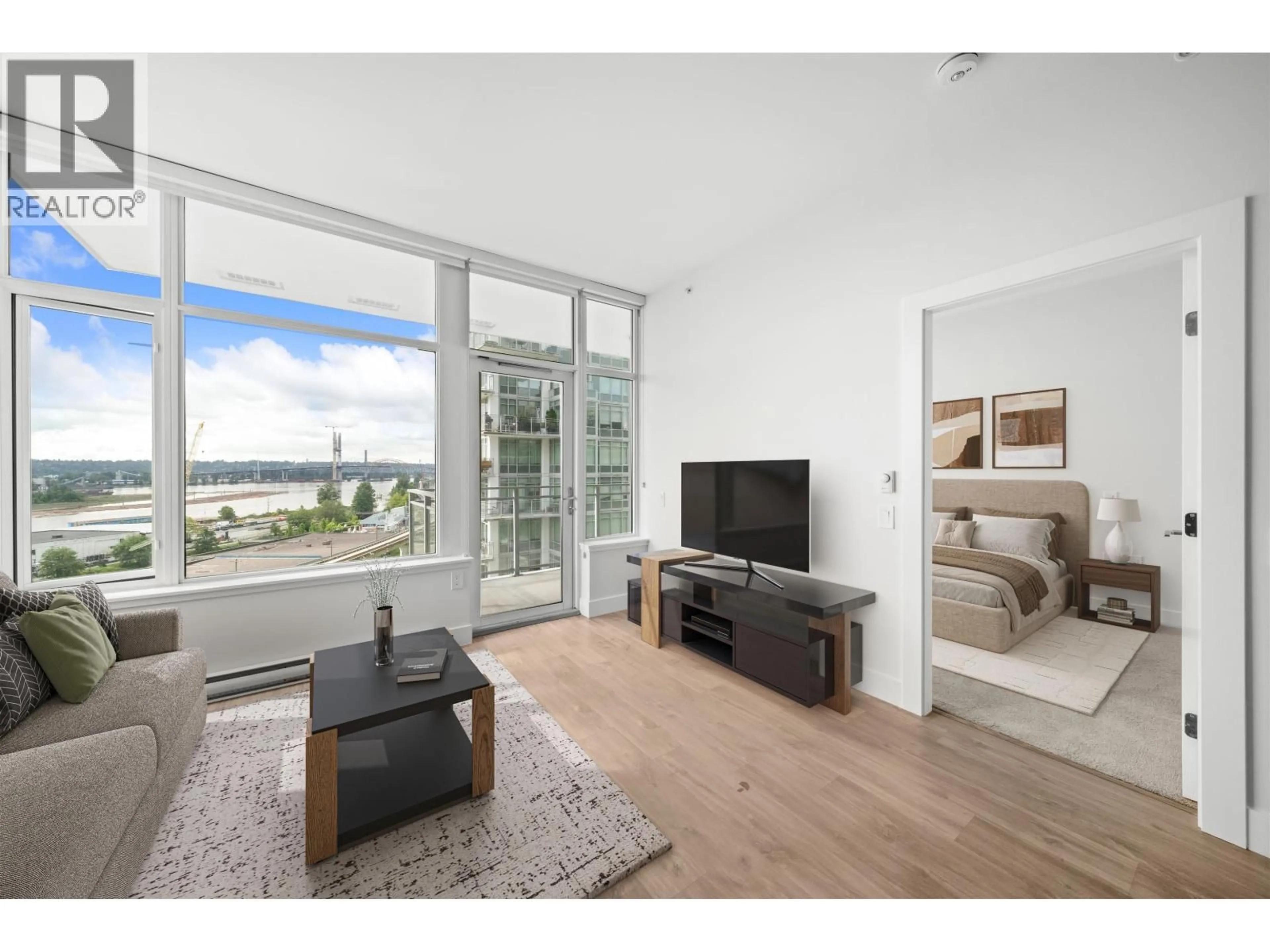 Living room with furniture, unknown for 713 - 258 NELSON'S COURT, New Westminster British Columbia V3L0J9