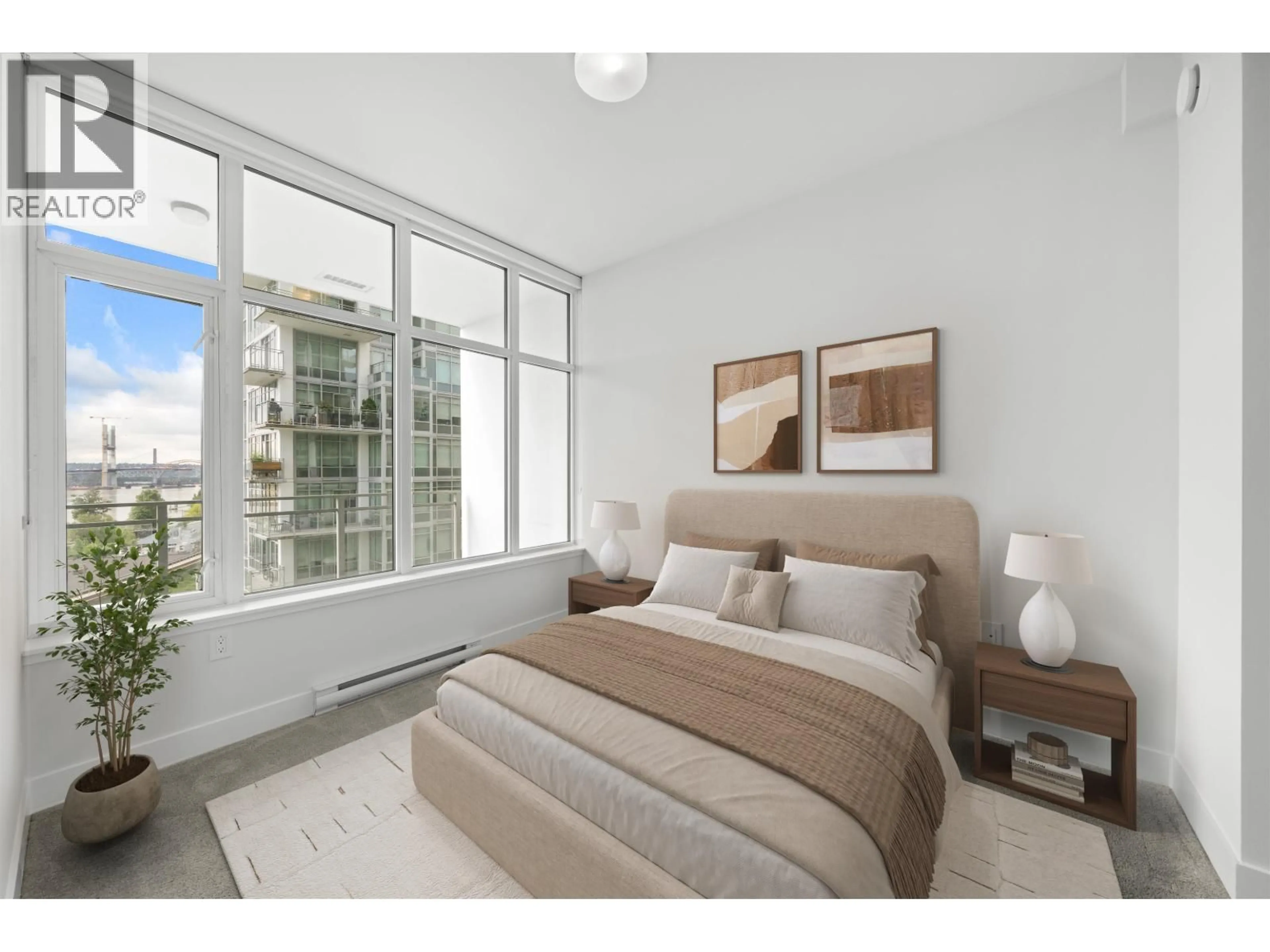Bedroom with bed, unknown for 713 - 258 NELSON'S COURT, New Westminster British Columbia V3L0J9