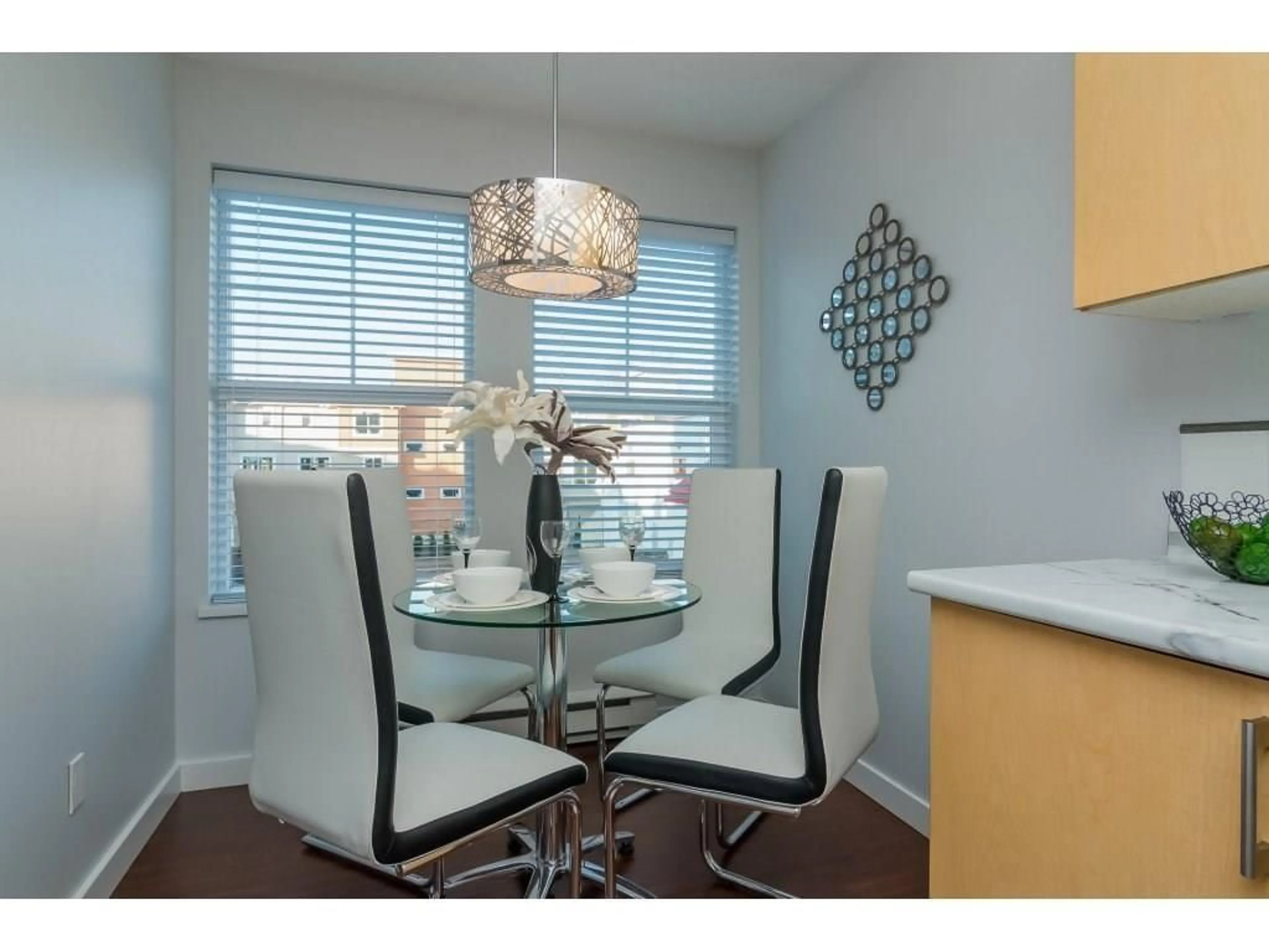 Dining room, wood/laminate floor for 209 - 20200 56, Langley British Columbia V3A8S1