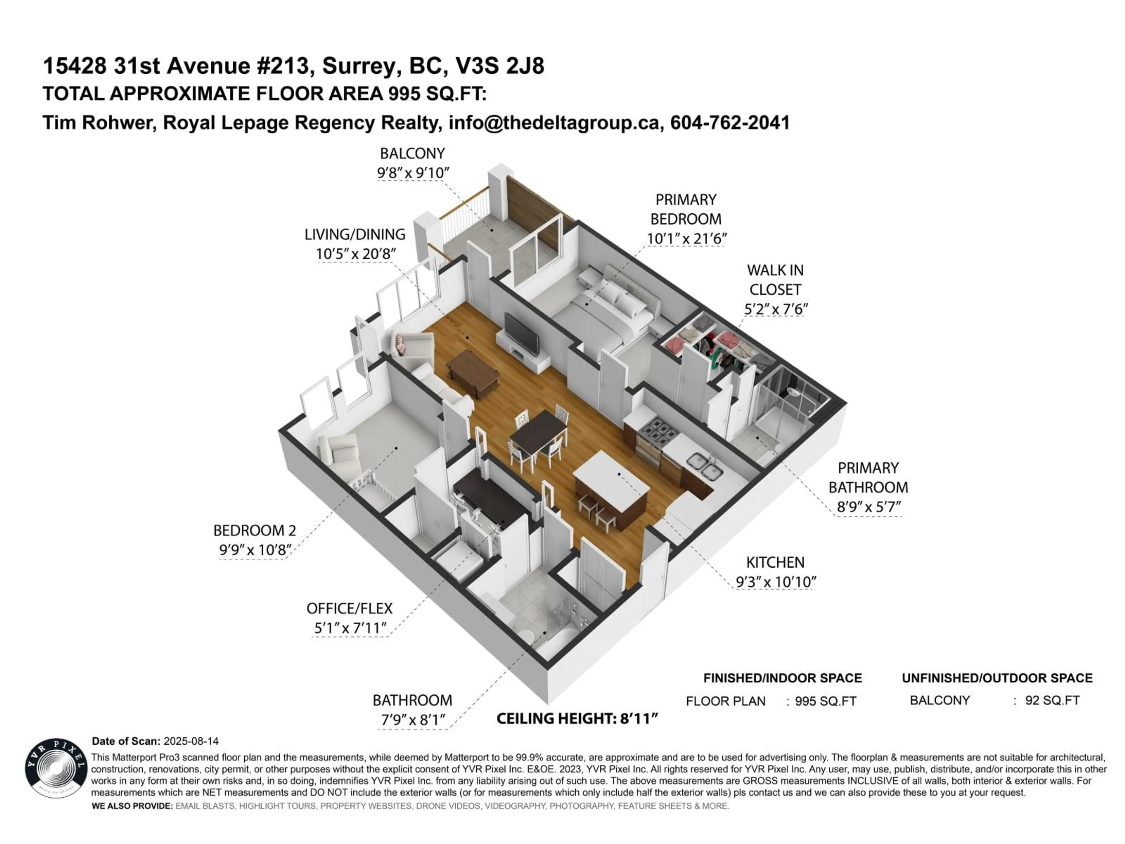 Floor plan for 213 - 15428 31, Surrey British Columbia V3Z3W4