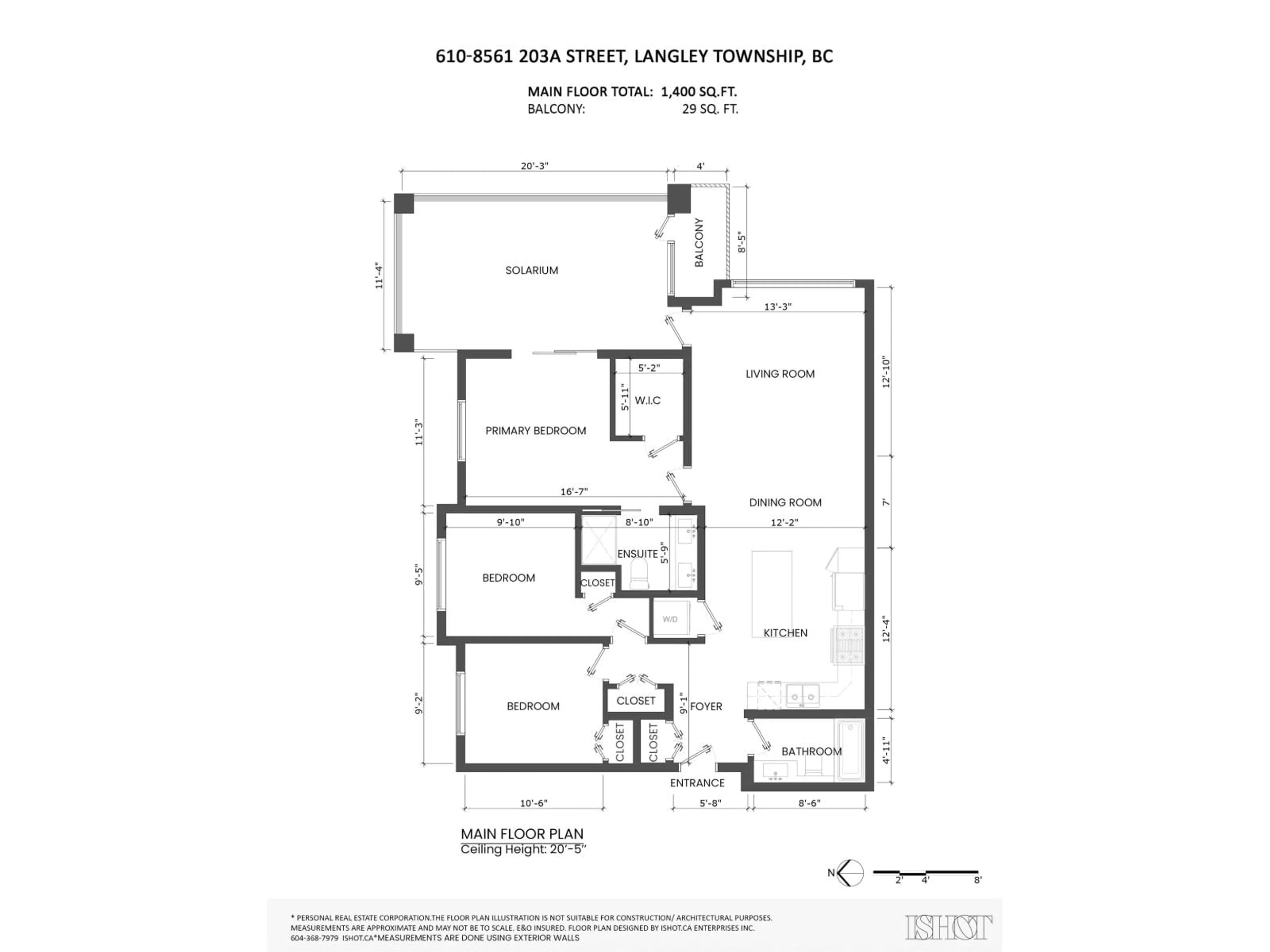 Floor plan for 610 - 8561 203A, Langley British Columbia V2Y3L7