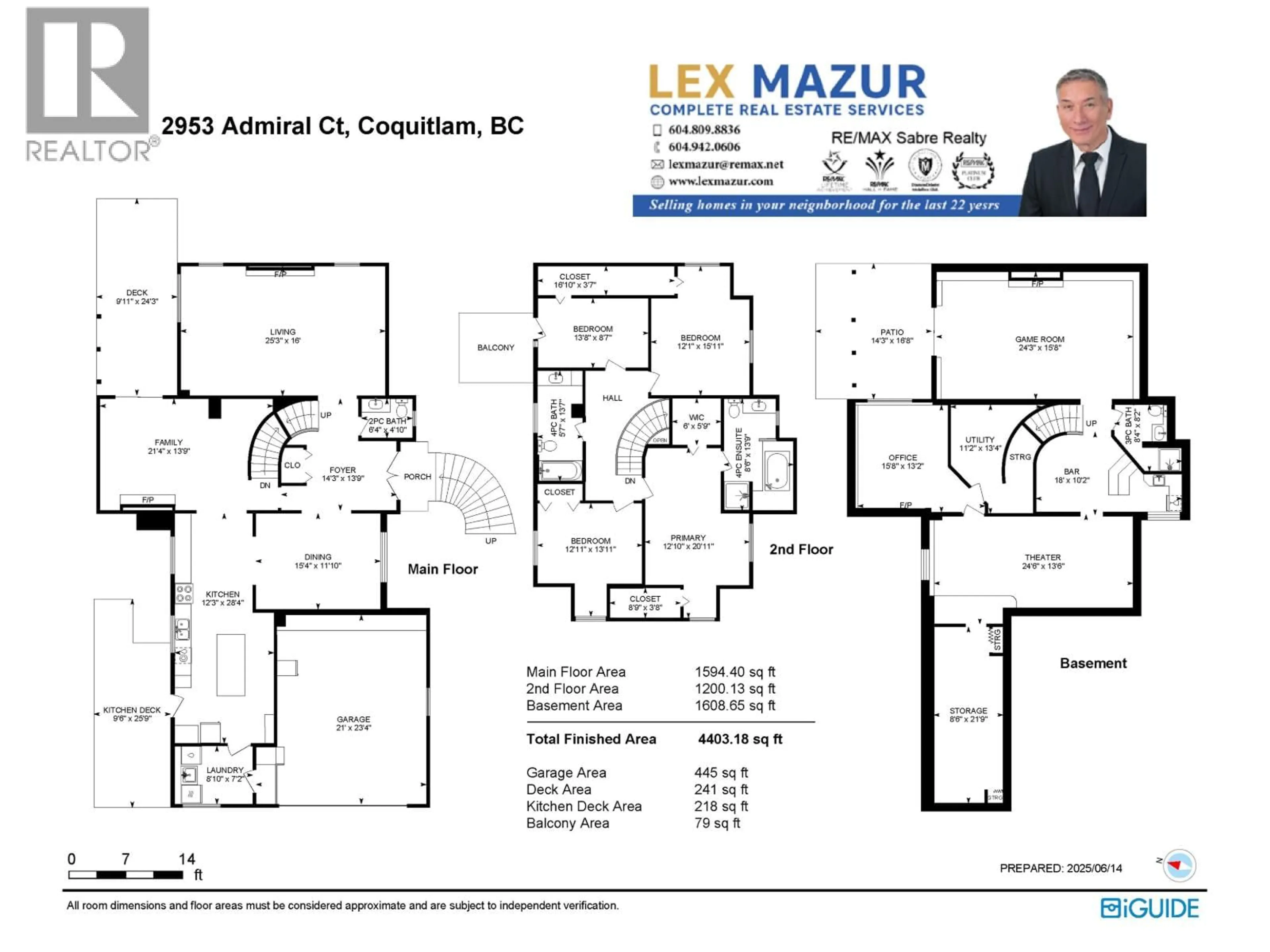 Floor plan for 2953 ADMIRAL COURT, Coquitlam British Columbia V3C4E8
