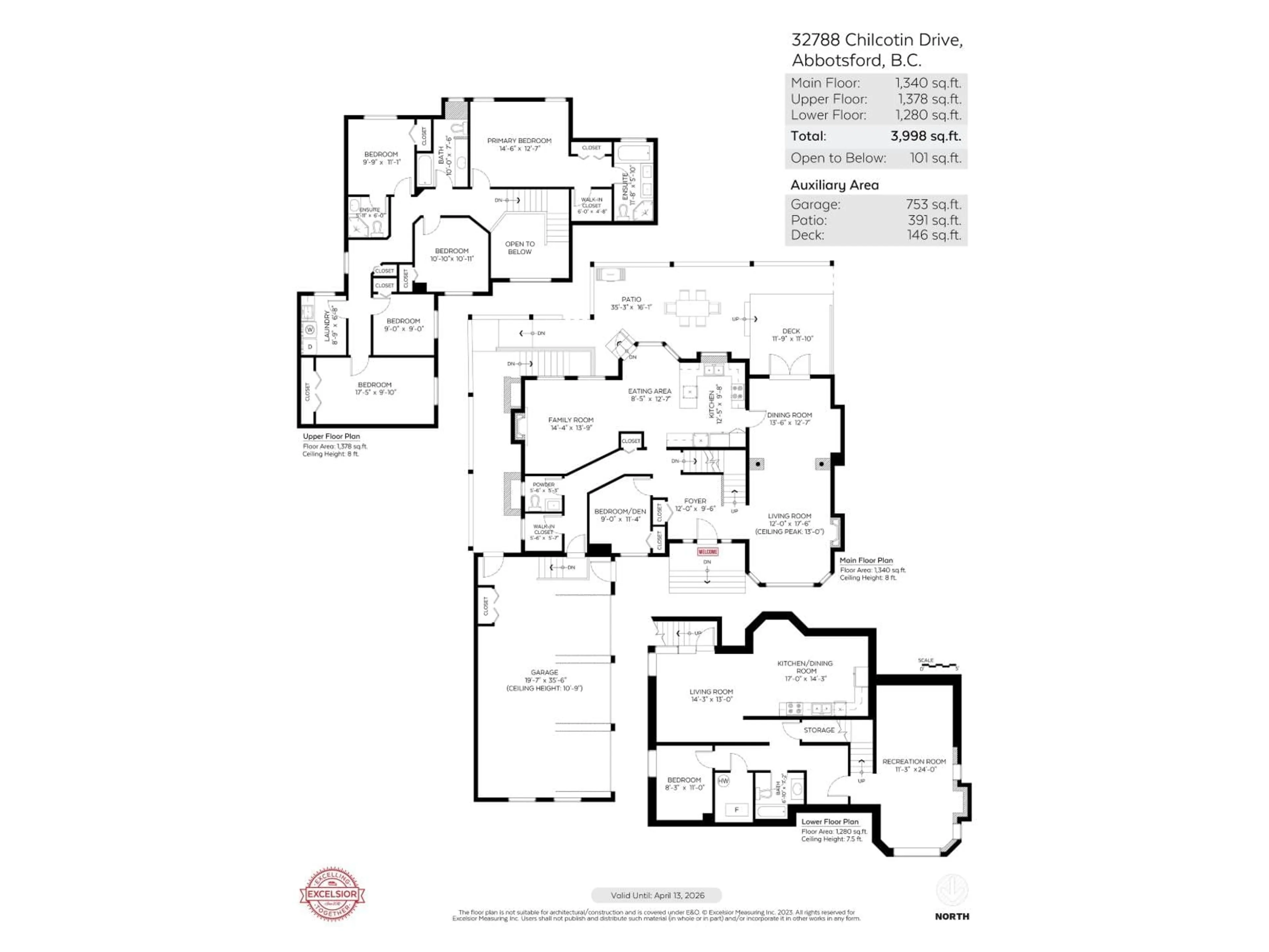 Floor plan for 32788 CHILCOTIN, Abbotsford British Columbia V2T5S5