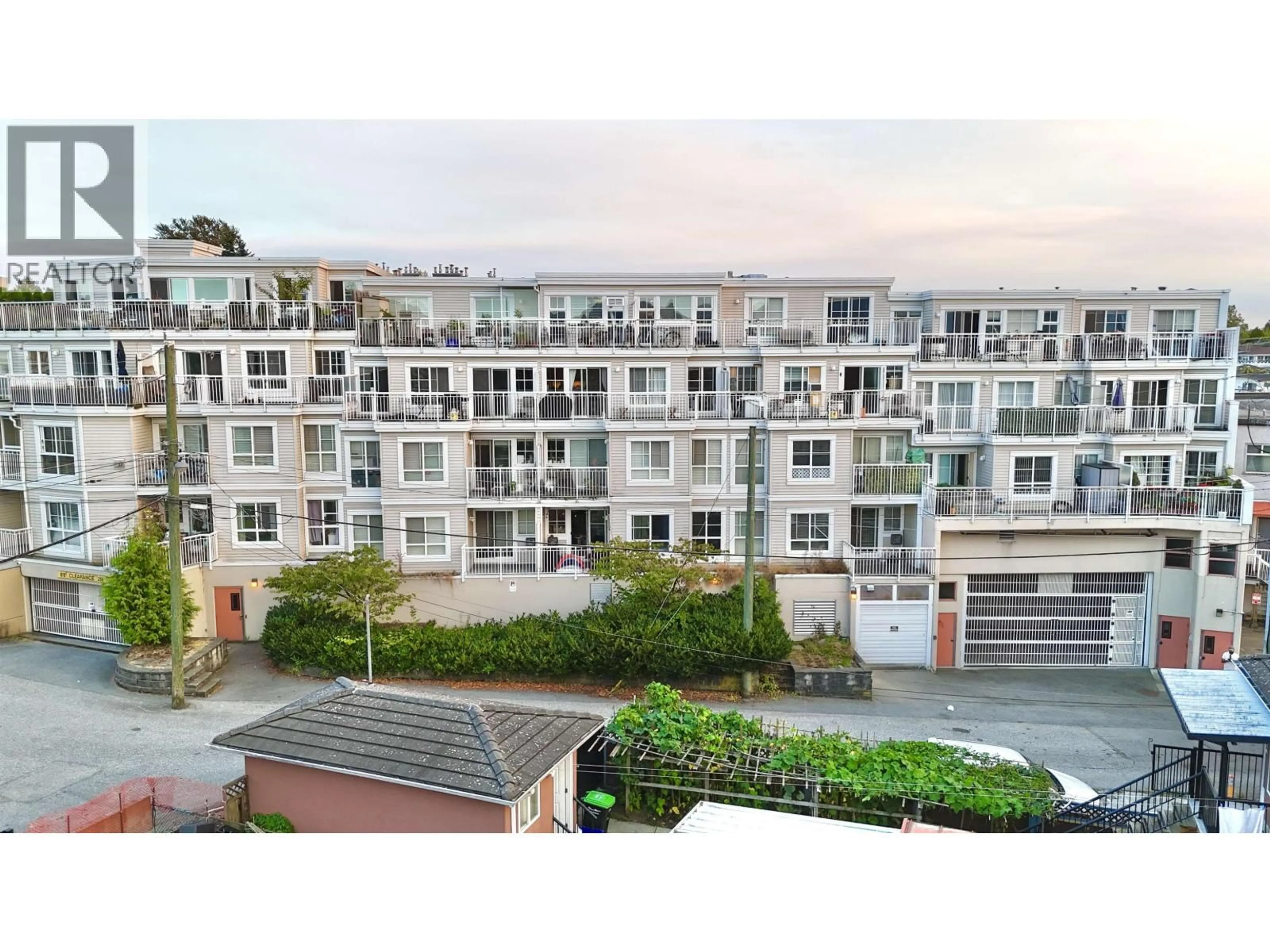 A pic from outside/outdoor area/front of a property/back of a property/a pic from drone, city buildings view from balcony for 102 - 2973 KINGSWAY, Vancouver British Columbia V5R5J4