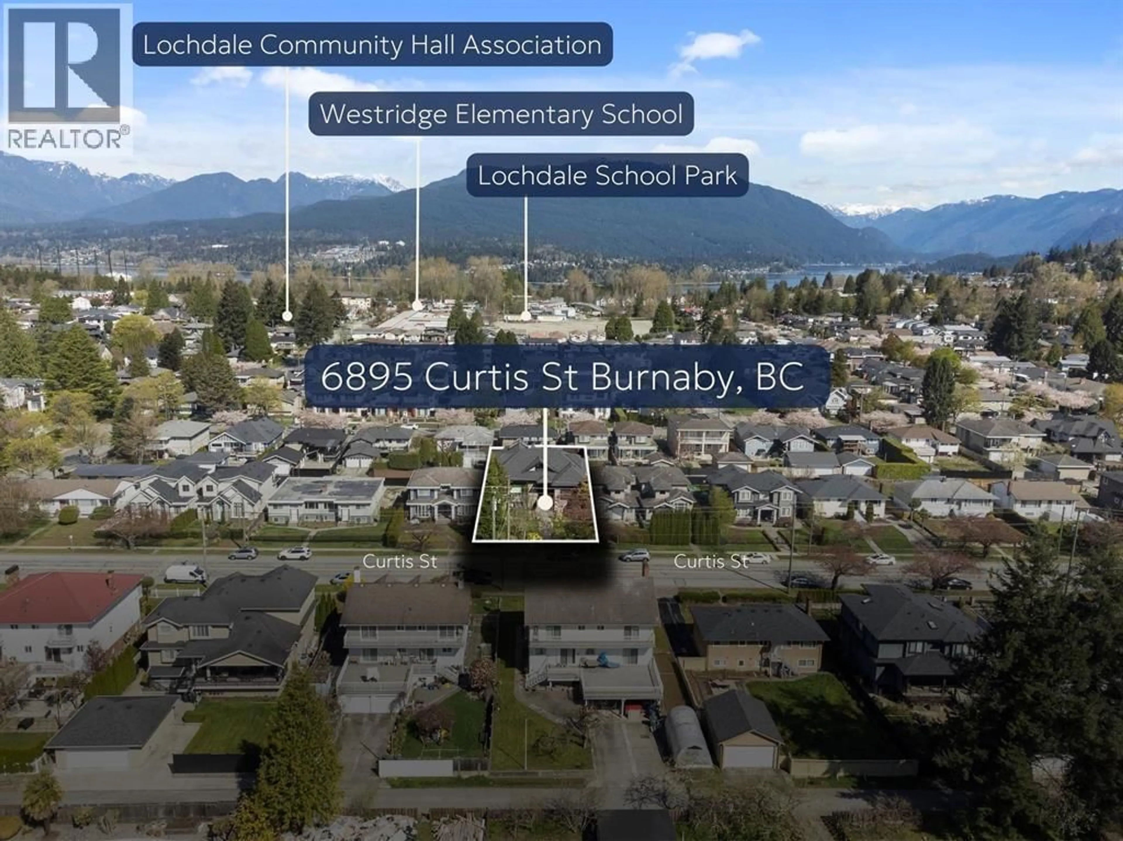 A pic from outside/outdoor area/front of a property/back of a property/a pic from drone, unknown for 6895 CURTIS STREET, Burnaby British Columbia V5B2B2