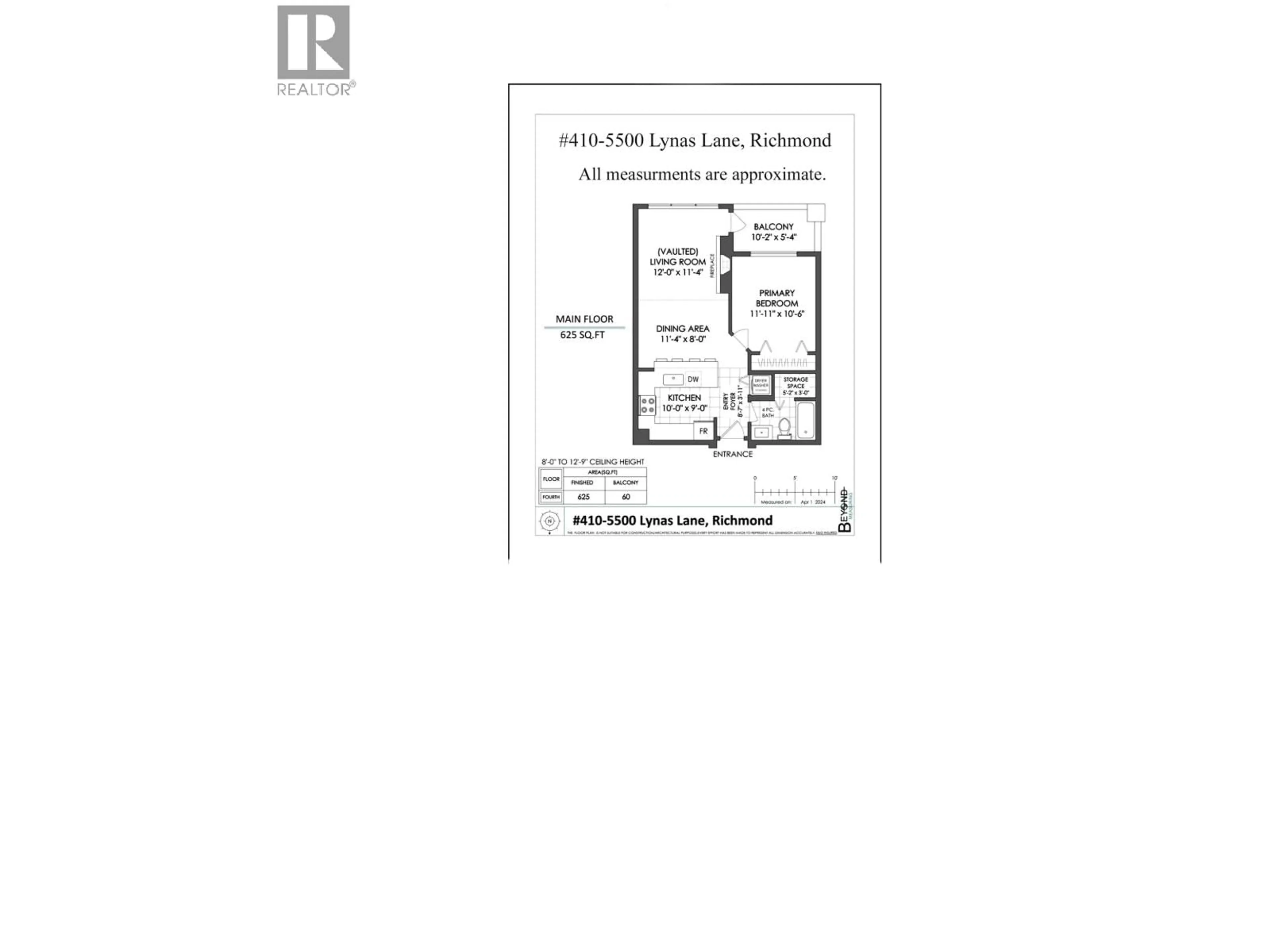 Floor plan for 410 - 5500 LYNAS LANE, Richmond British Columbia V7C5R5