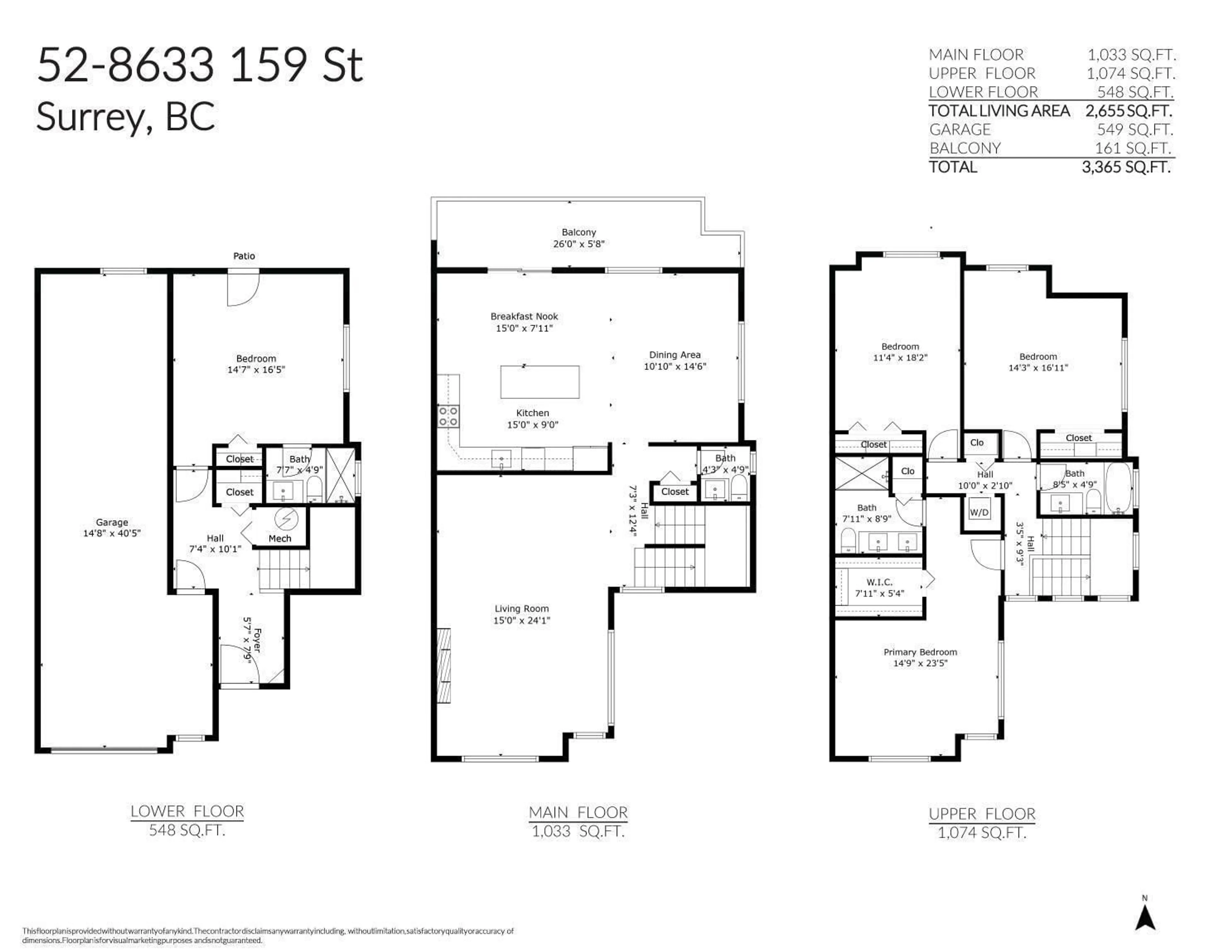 Floor plan for 52 - 8633 159, Surrey British Columbia V4N5W1