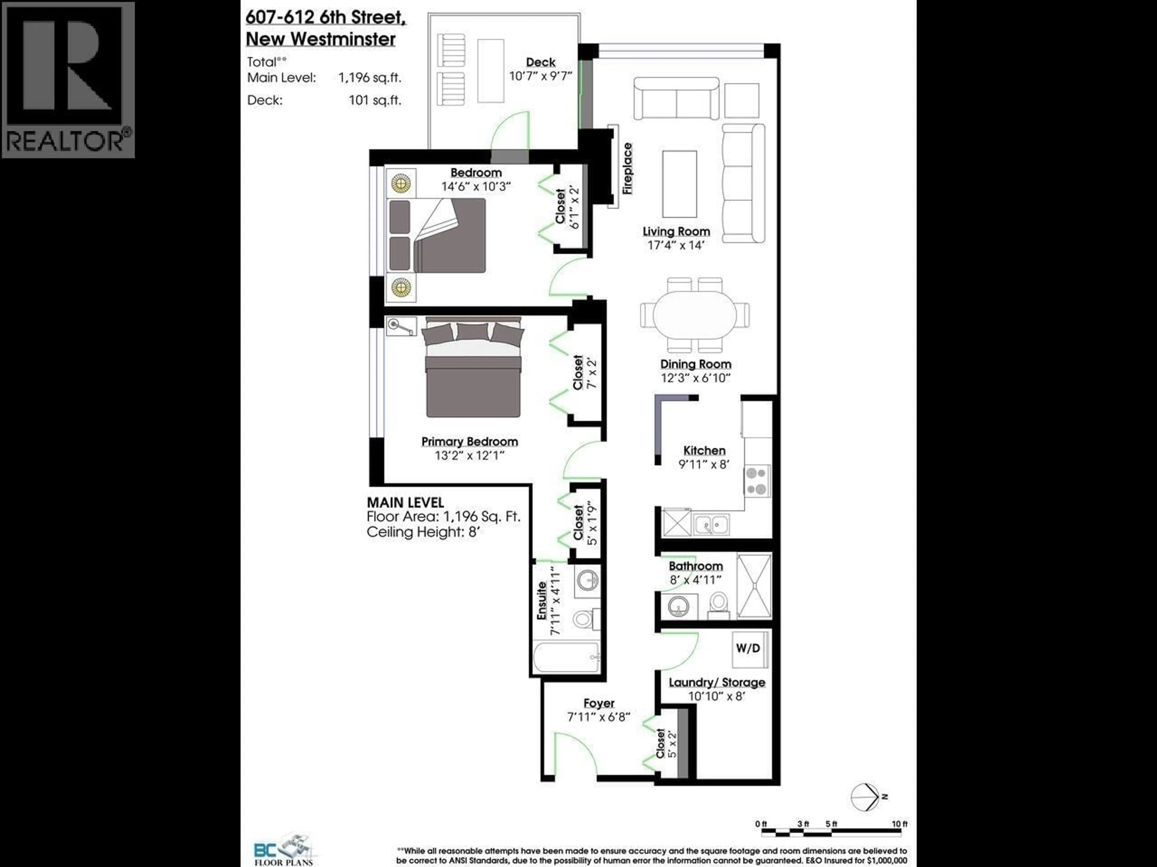 Floor plan for 607 - 612 SIXTH STREET, New Westminster British Columbia V3L5V2