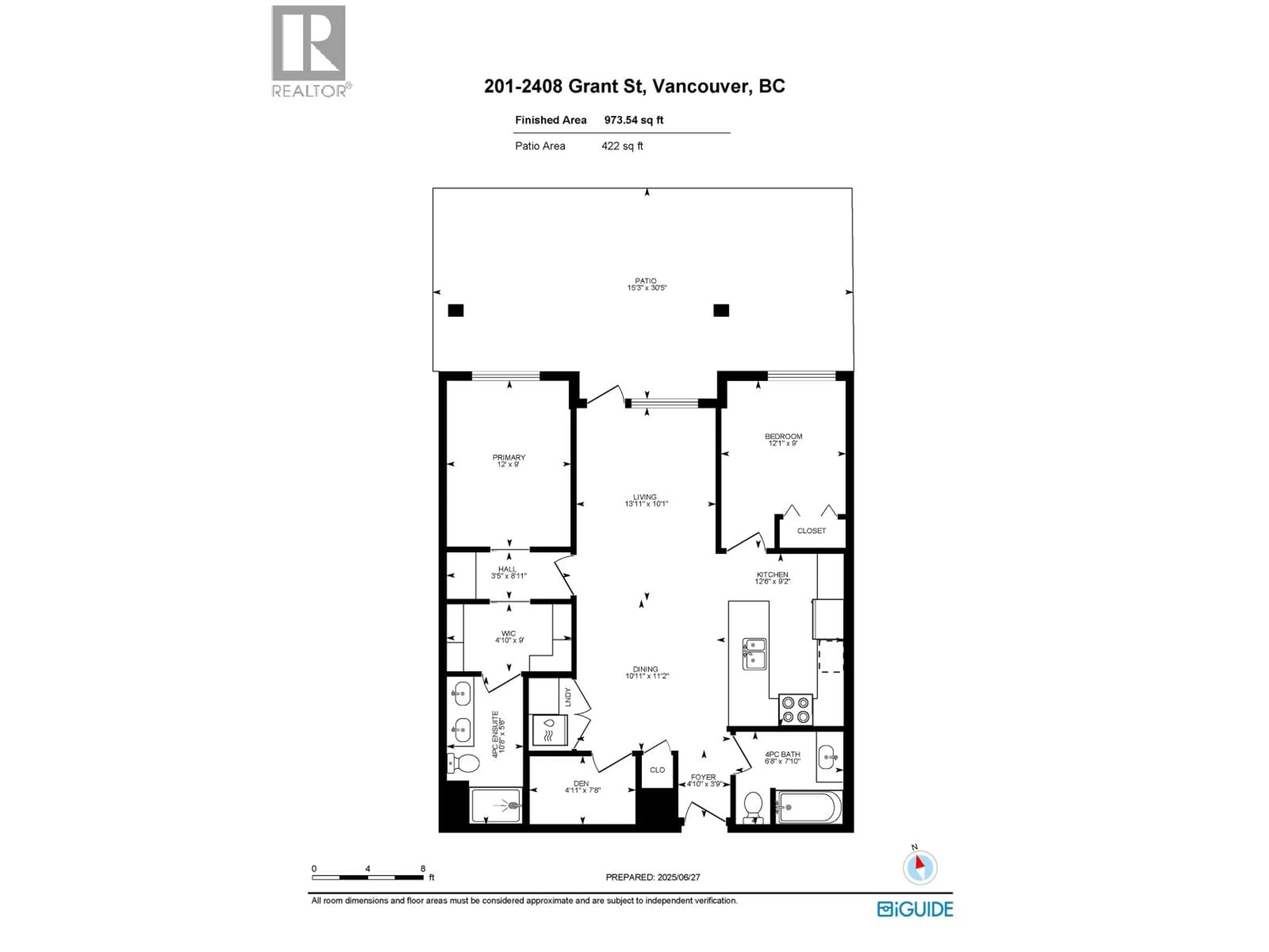 Floor plan for 201 - 2408 GRANT STREET, Vancouver British Columbia V5K3G4