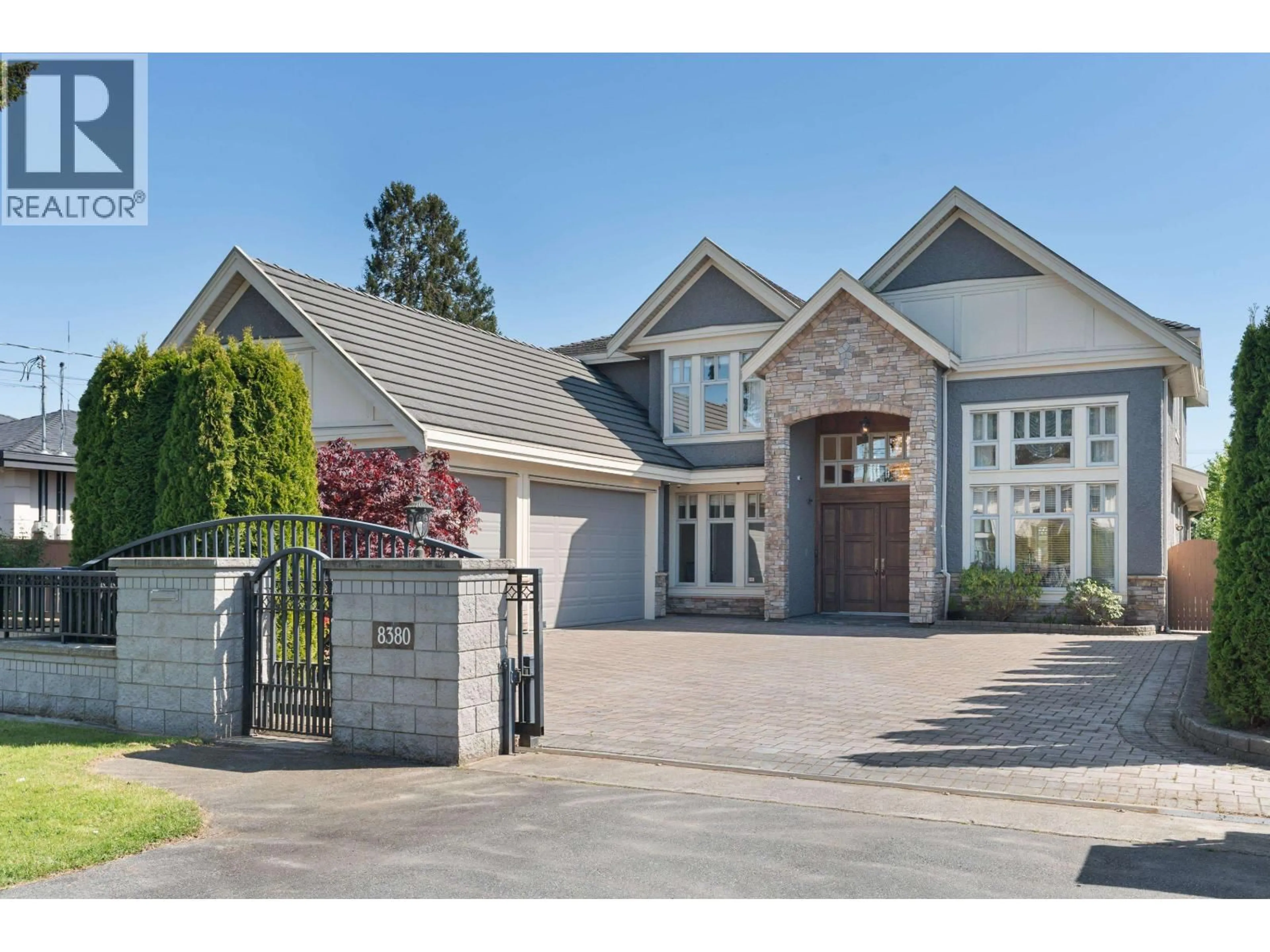 Home with brick exterior material, street for 8380 PIGOTT ROAD, Richmond British Columbia V7A2C4