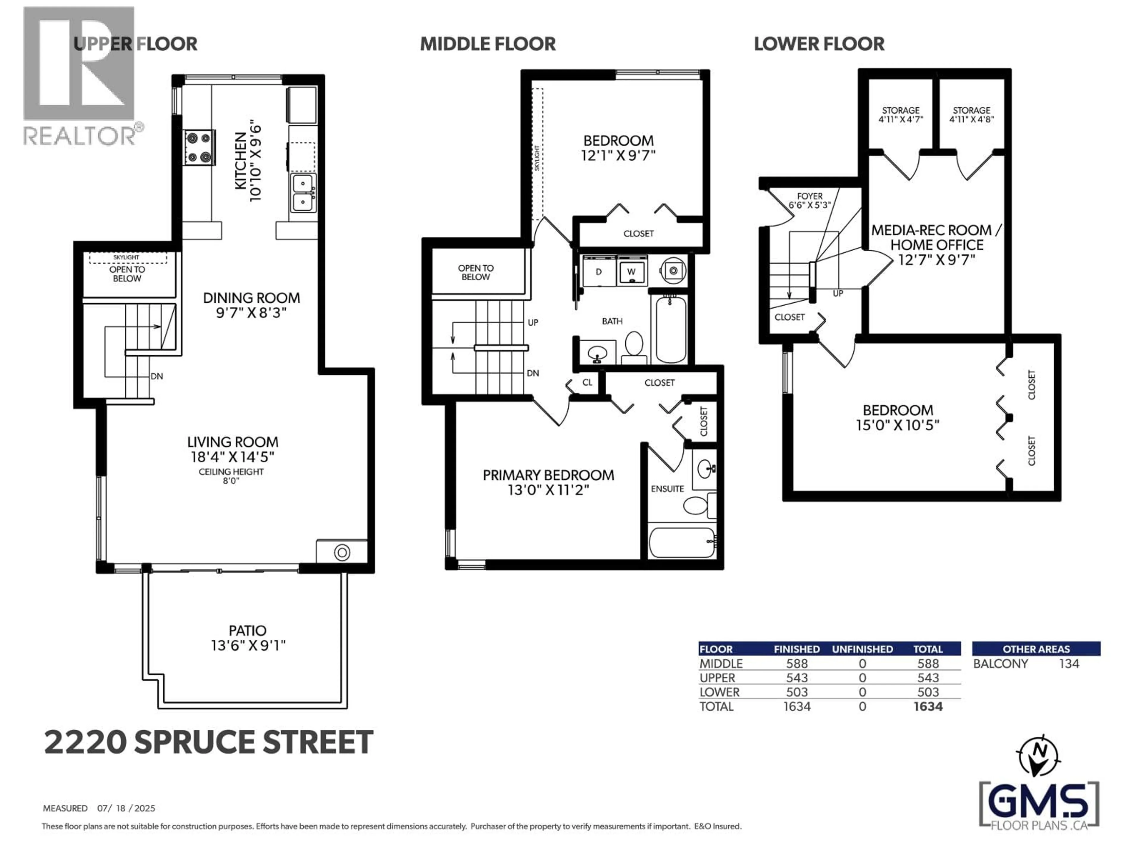 Floor plan for 2220 SPRUCE STREET, Vancouver British Columbia V6H2P3