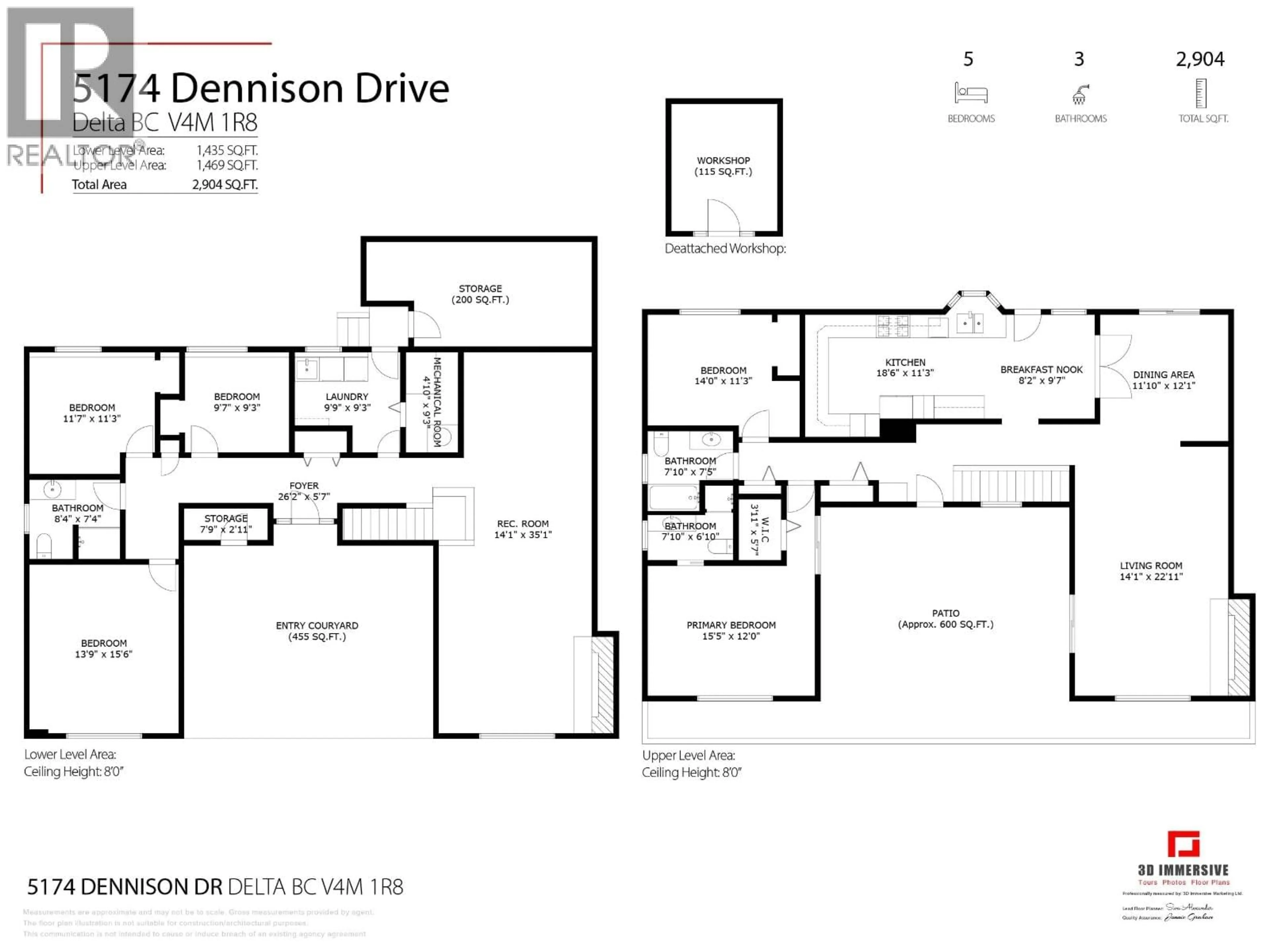 Floor plan for 5174 DENNISON DRIVE, Delta British Columbia V4M1R8