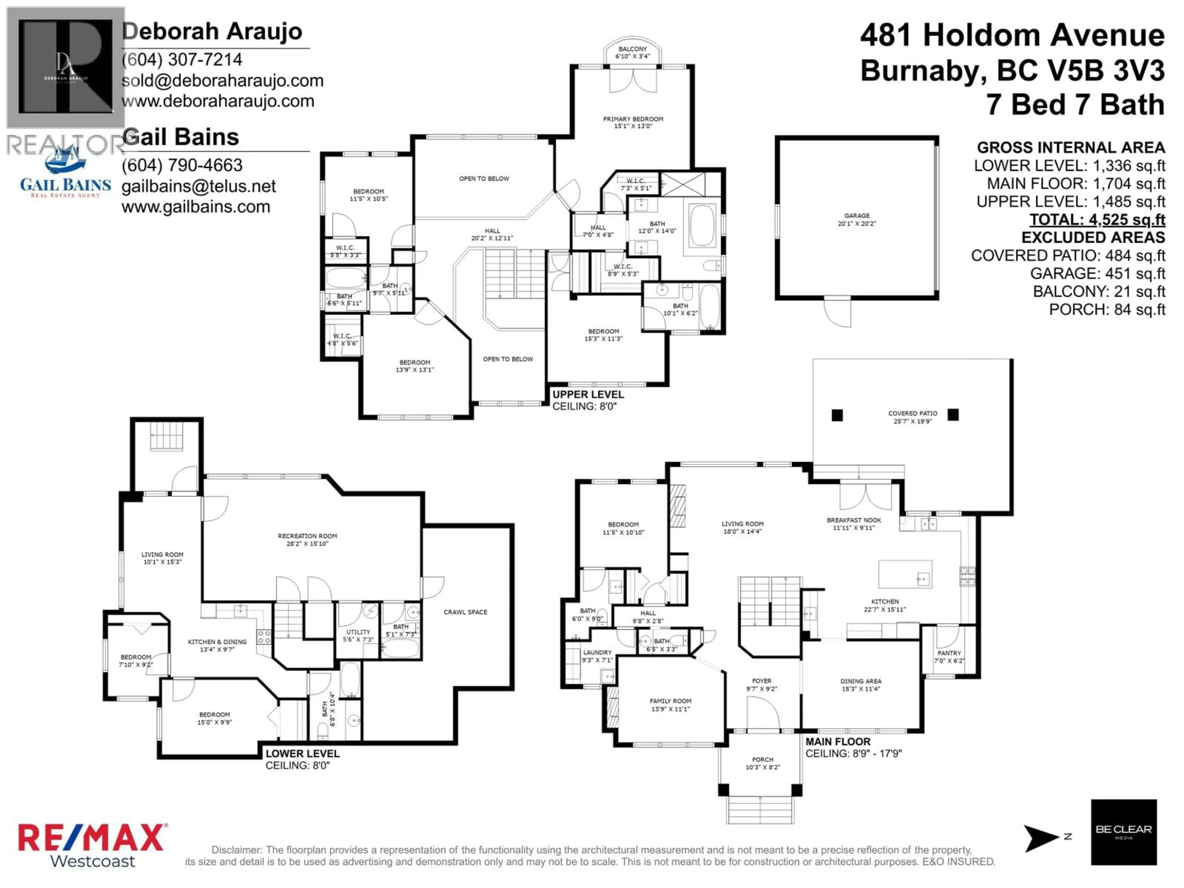 Floor plan for 481 HOLDOM AVENUE, Burnaby British Columbia V5B3V3