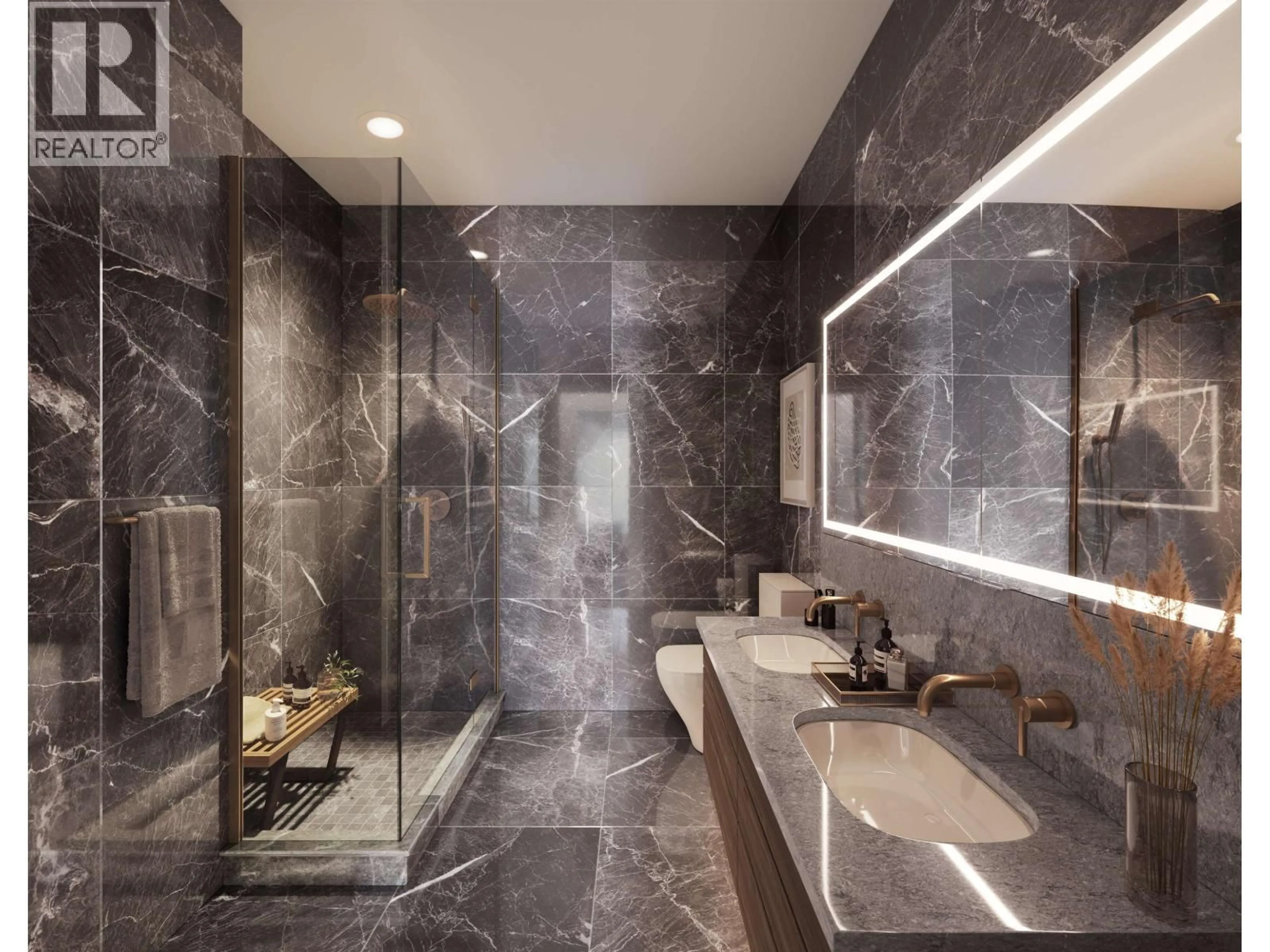 Contemporary bathroom, ceramic/tile floor for 101 - 6922 ASH STREET, Vancouver British Columbia V6P3K4