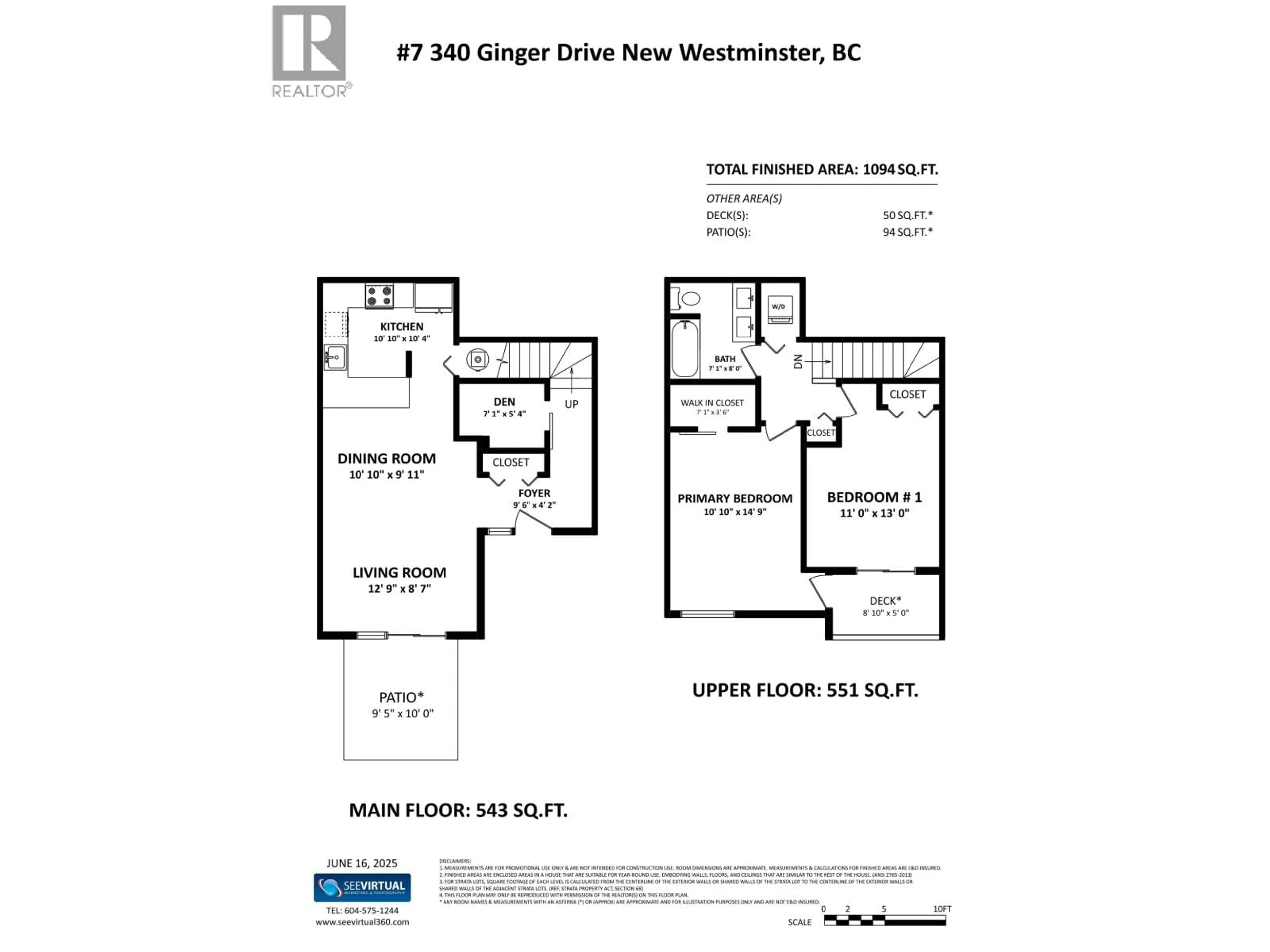 Floor plan for 7 - 340 GINGER DRIVE, New Westminster British Columbia V3L5L7
