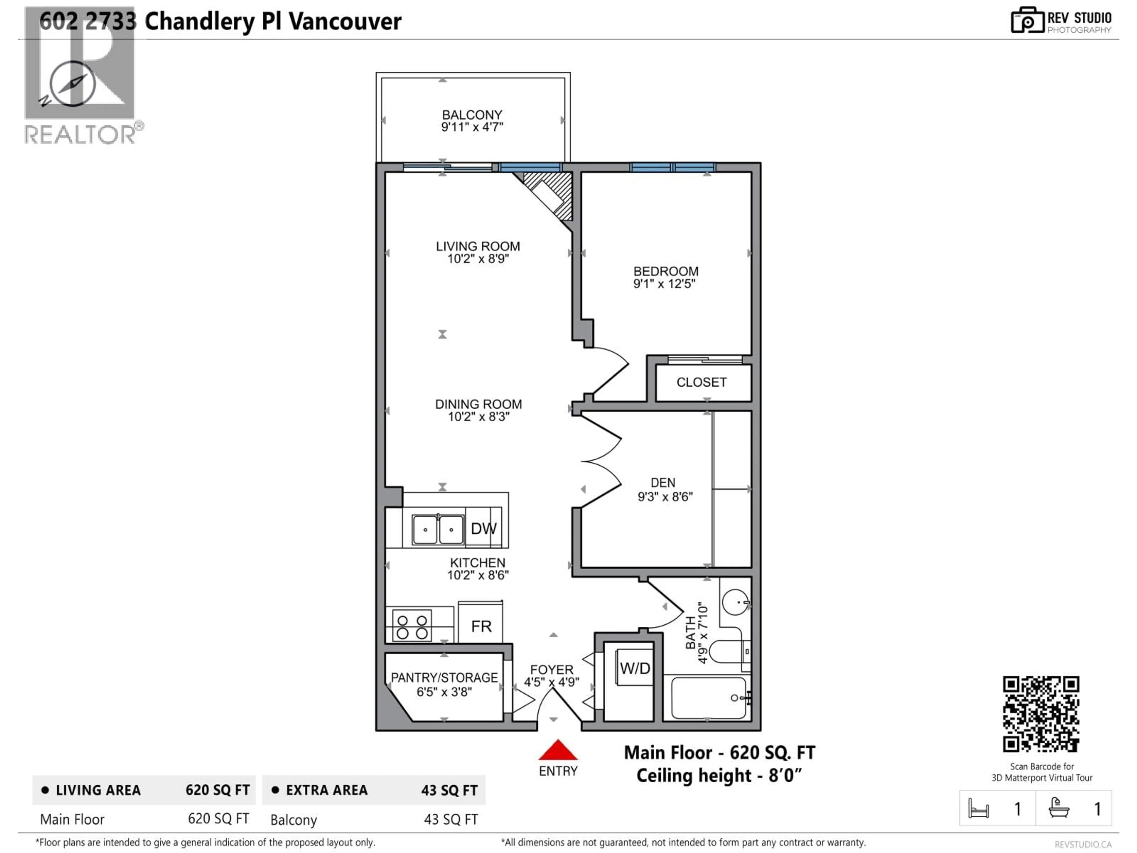Floor plan for 602 - 2733 CHANDLERY PLACE, Vancouver British Columbia V5S4V3
