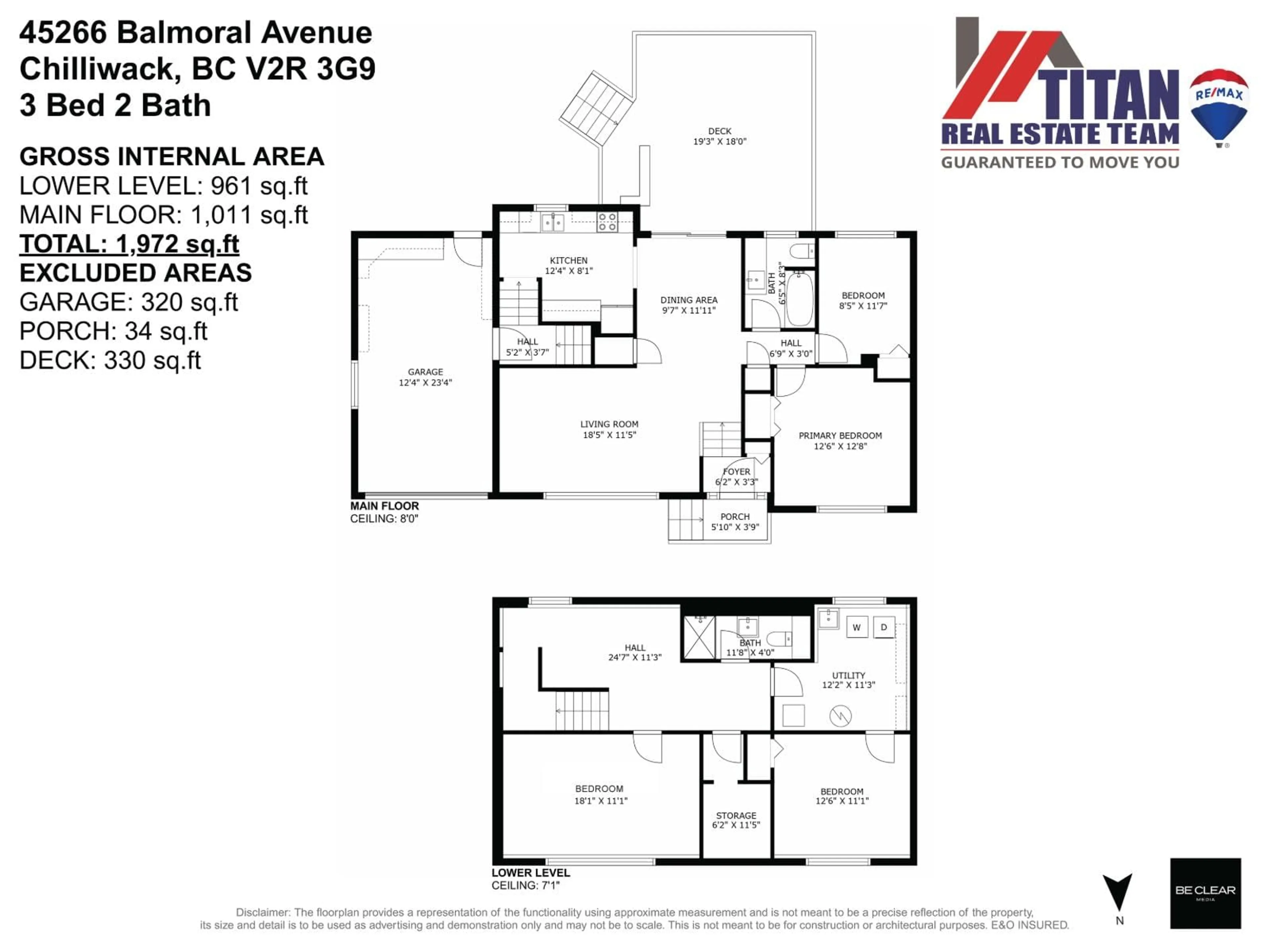 Floor plan for 45266 BALMORAL AVENUE, Chilliwack British Columbia V2R3G9