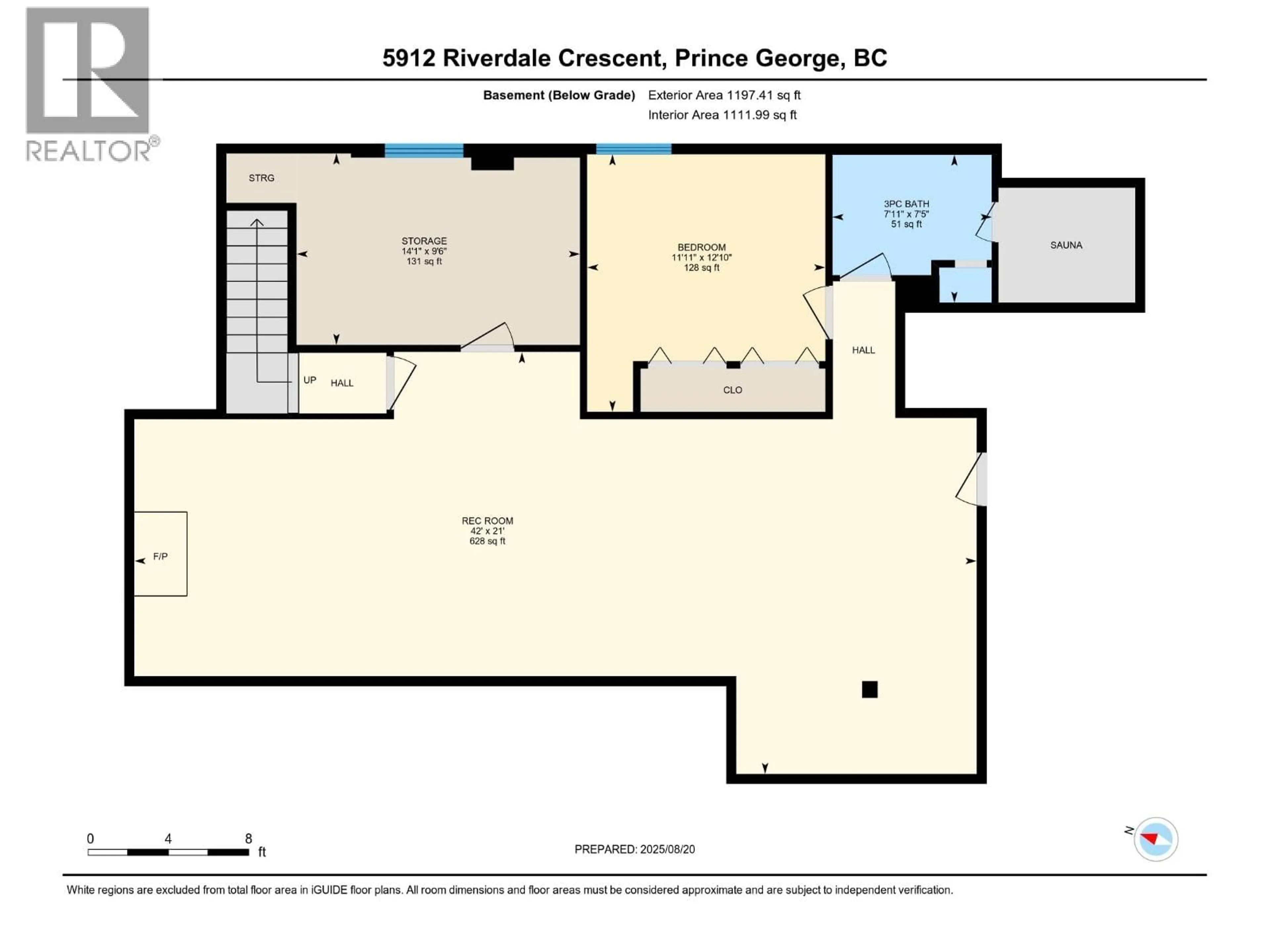 Floor plan for 5912 RIVERDALE CRESCENT, Prince George British Columbia V2K4Y7