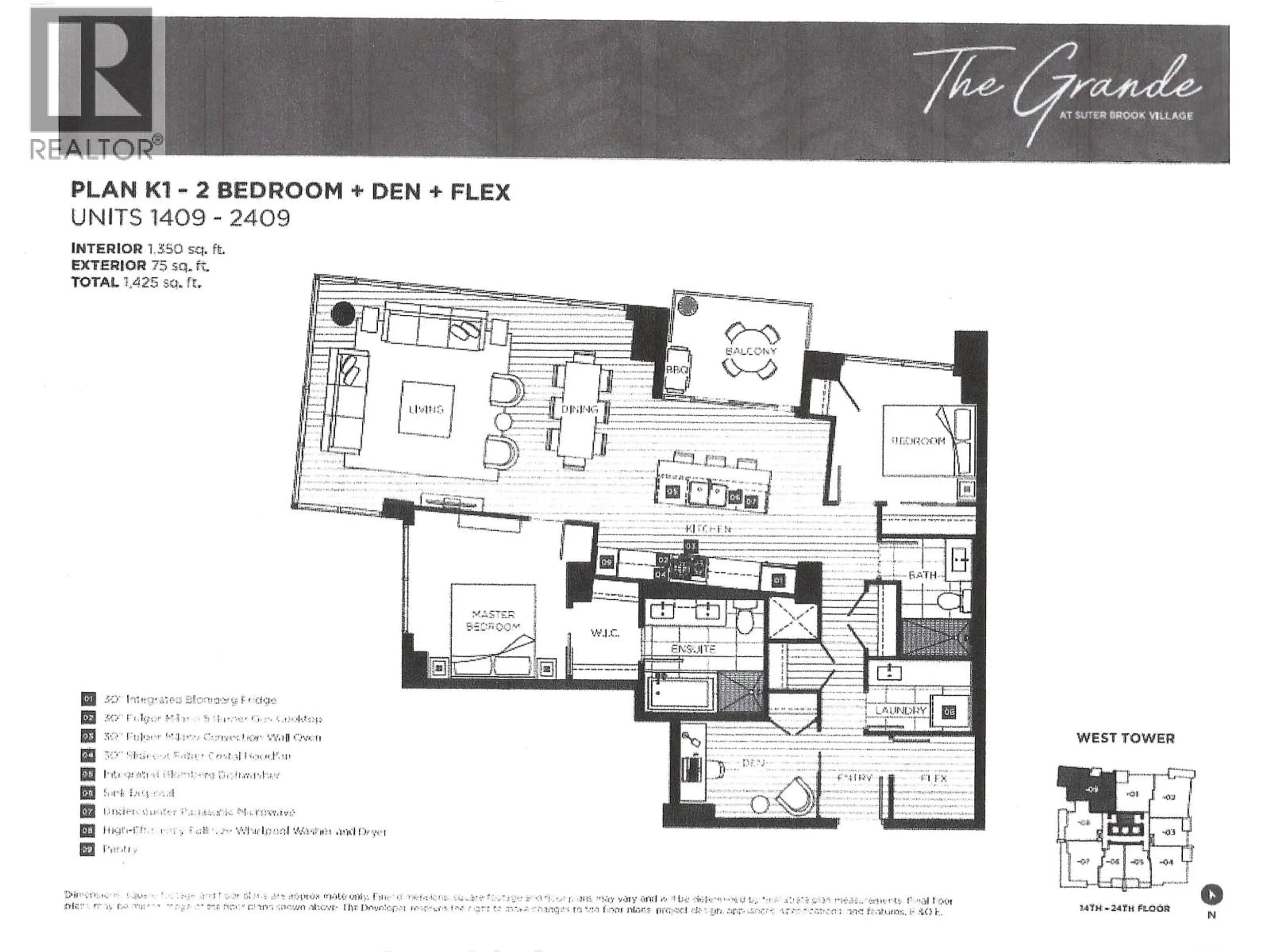 Floor plan for 1509 - 305 MORRISSEY ROAD, Port Moody British Columbia V3H0M3