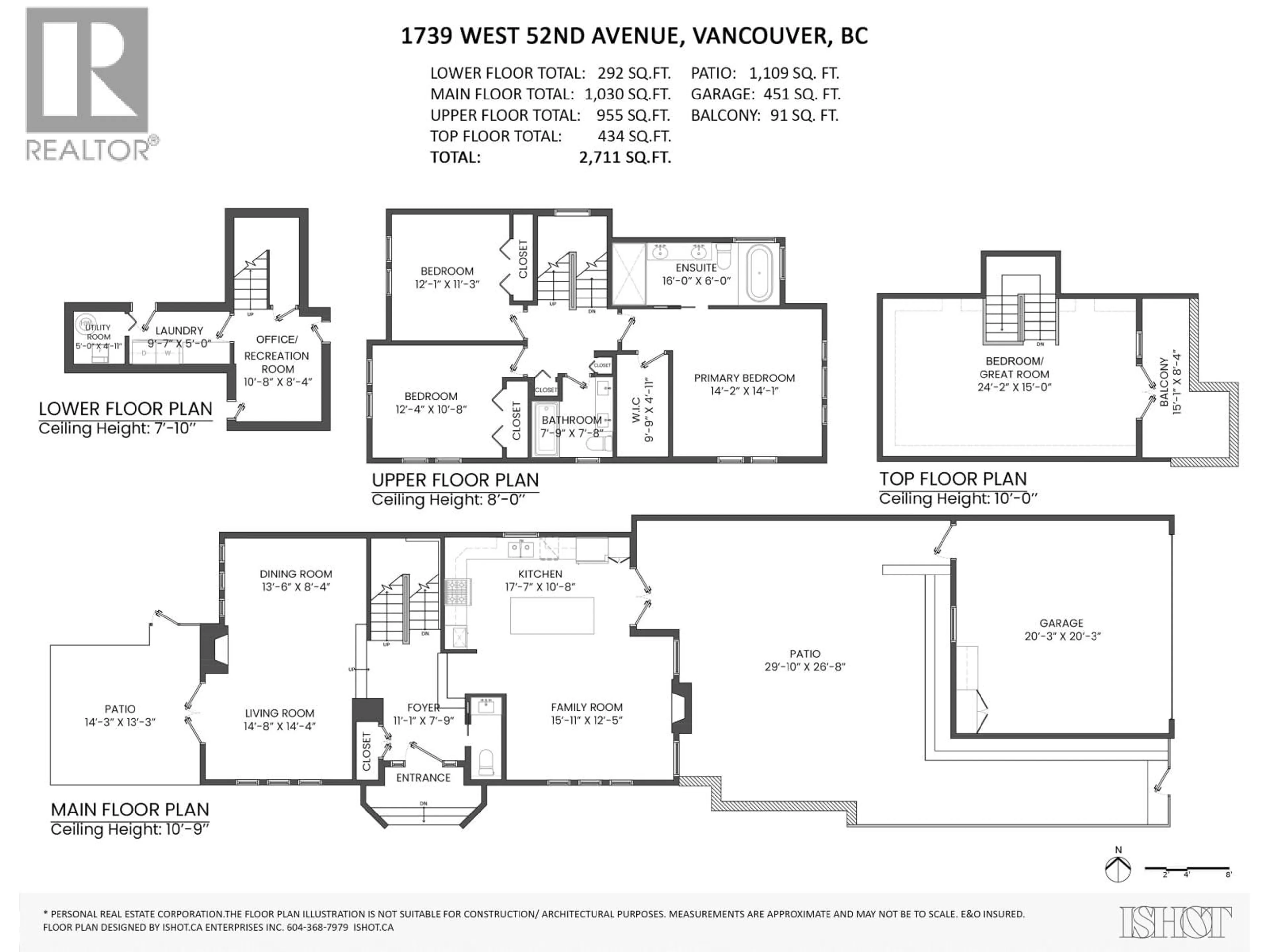 Floor plan for 1739 52ND AVENUE, Vancouver British Columbia V6P1J5