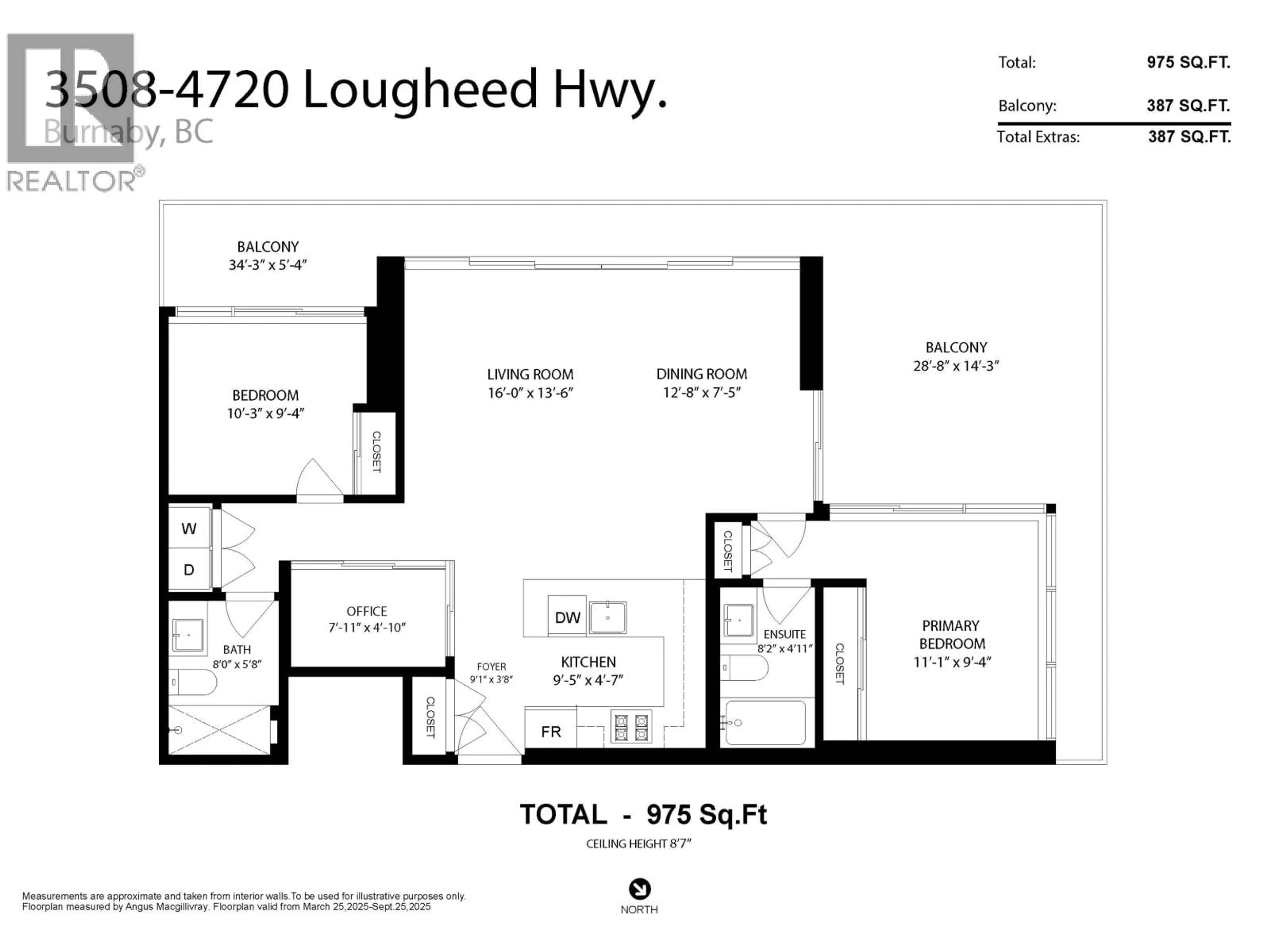 Floor plan for 3508 - 4720 LOUGHEED HIGHWAY, Burnaby British Columbia V5C0M8