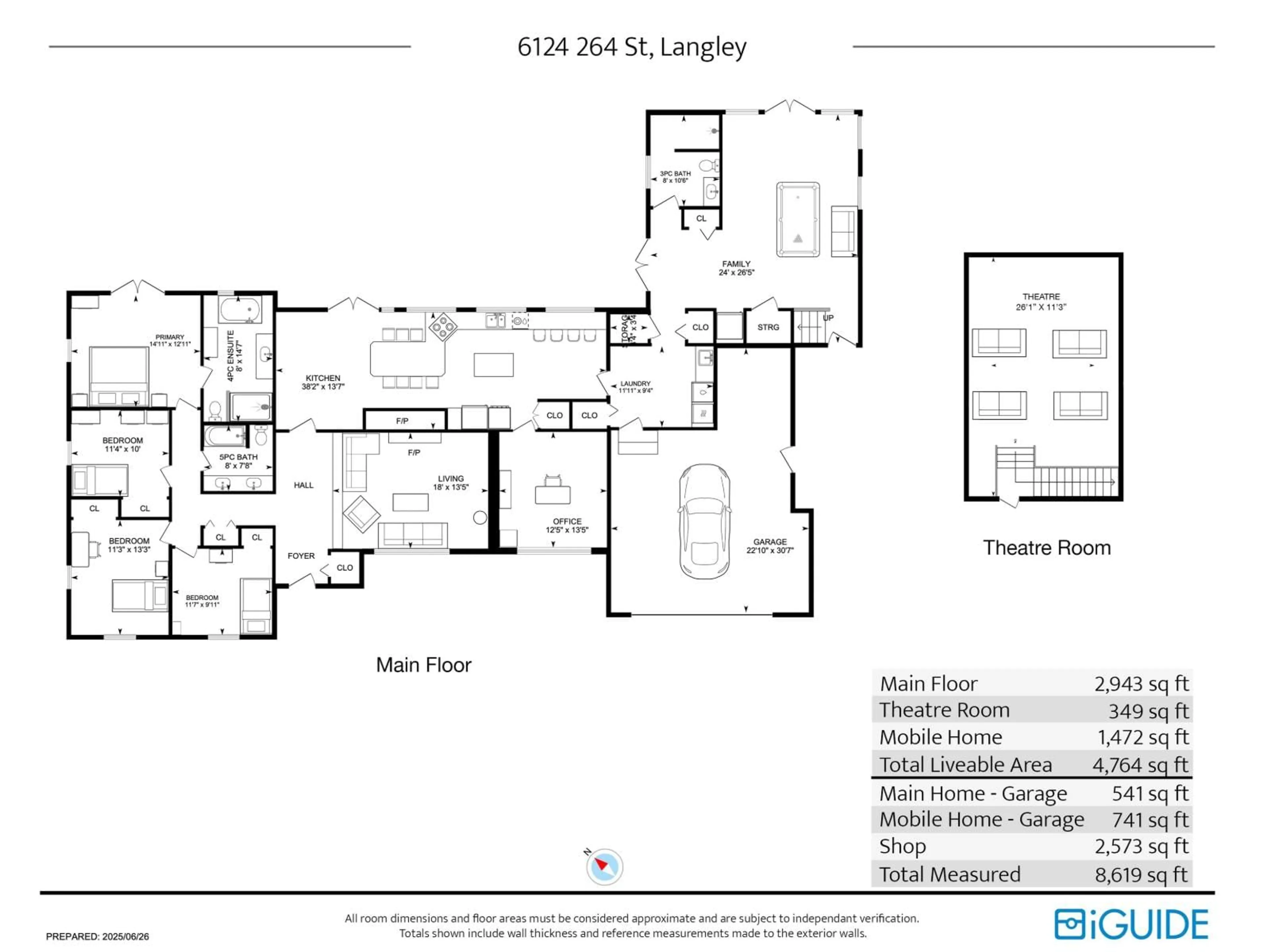 Floor plan for 6124 264, Langley British Columbia V4W1P4