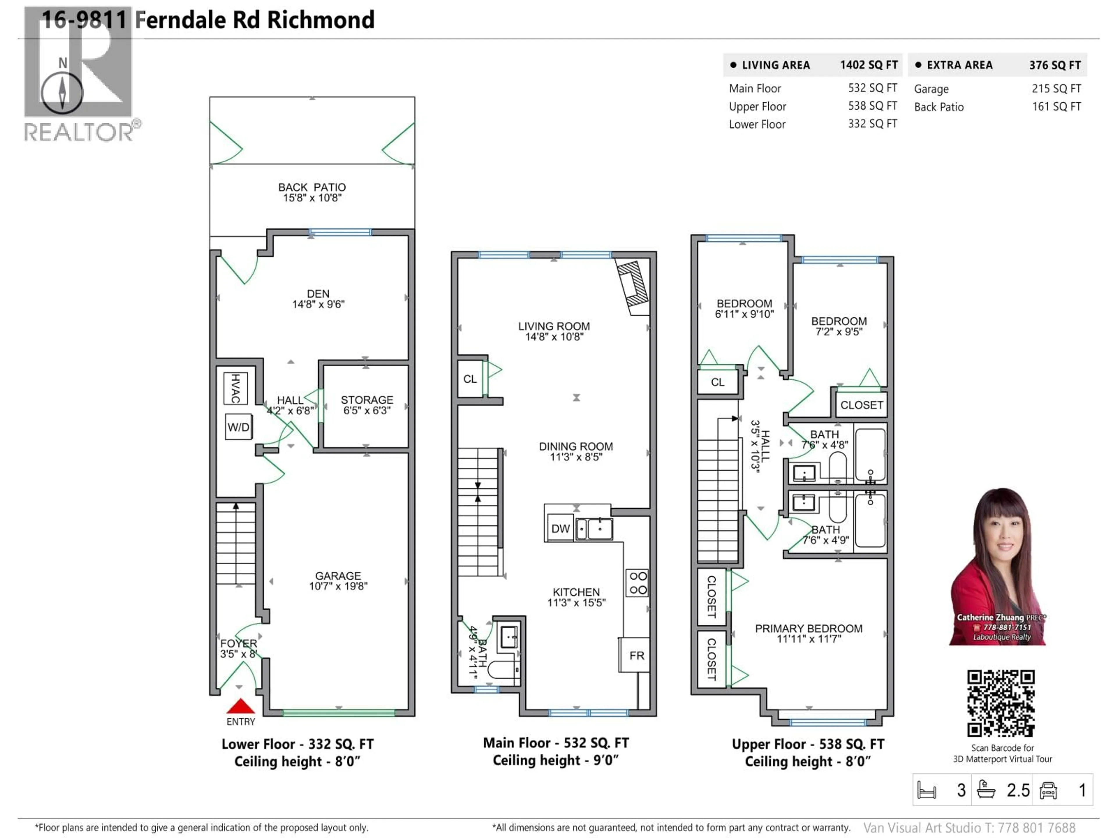 Floor plan for 16 - 9811 FERNDALE ROAD, Richmond British Columbia V6Y1X4