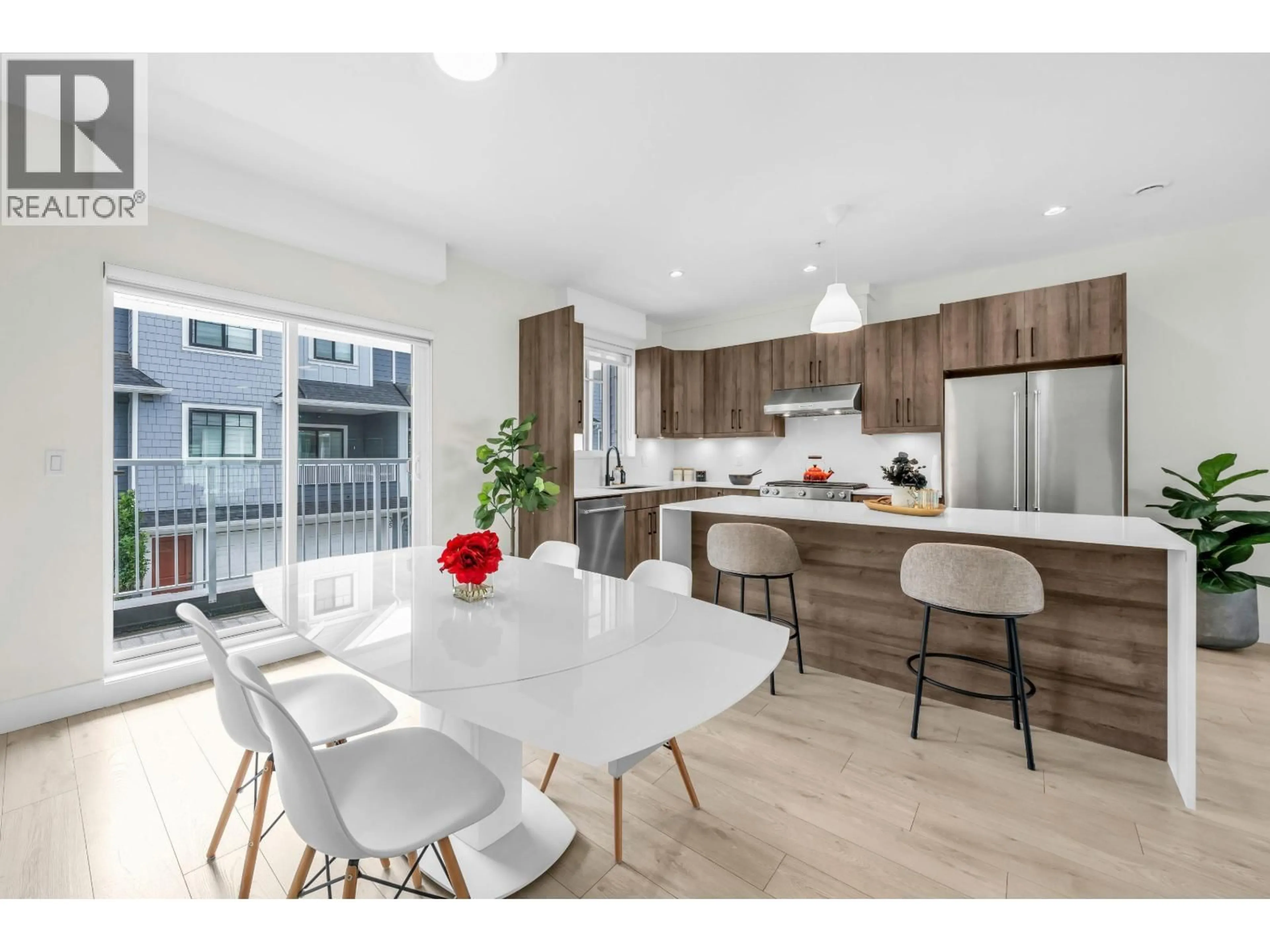 Open concept kitchen, wood/laminate floor for 30 - 769 OTA AVENUE, New Westminster British Columbia V3M0M6