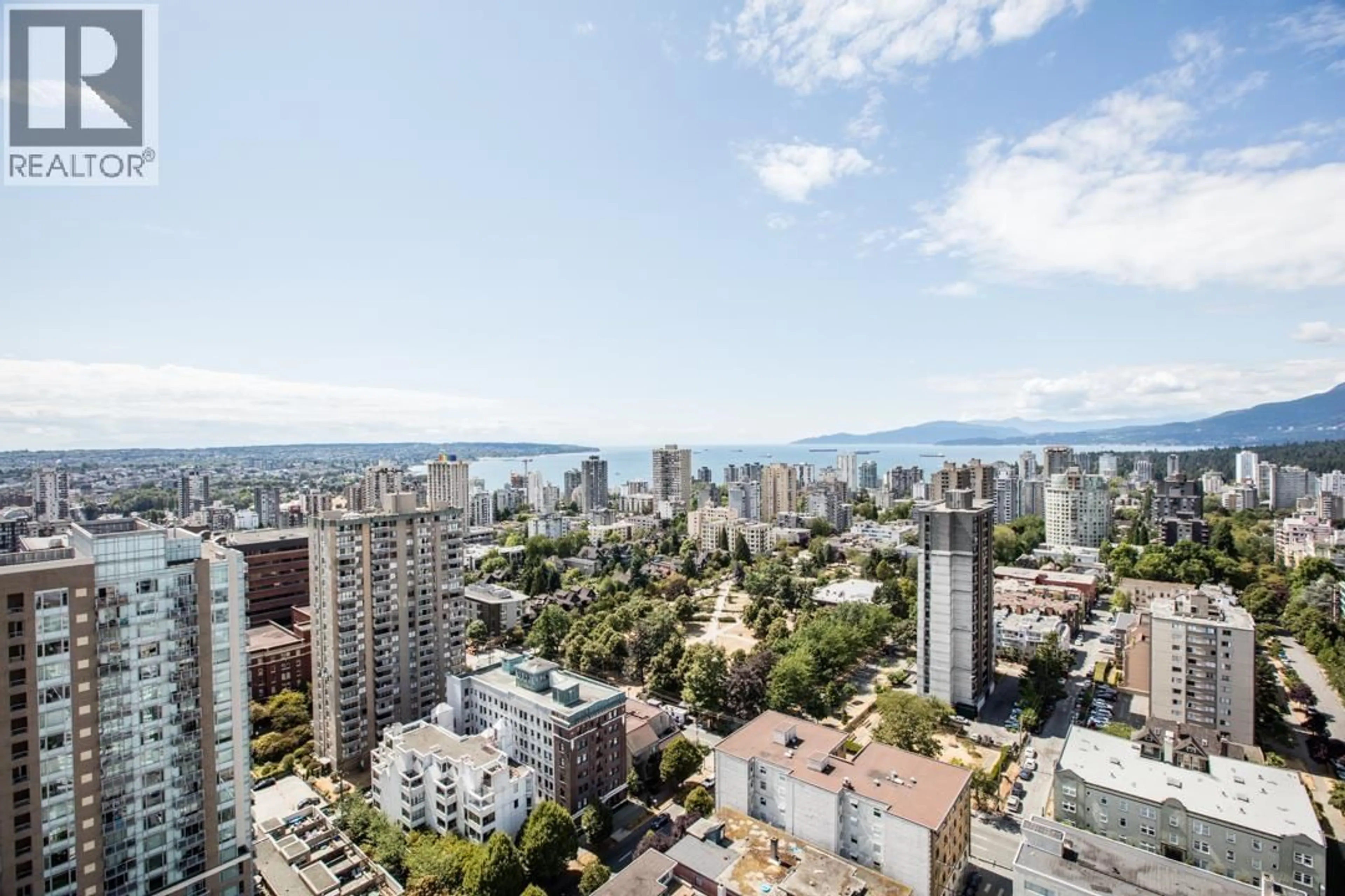 A pic from outside/outdoor area/front of a property/back of a property/a pic from drone, city buildings view from balcony for 3005 - 1028 BARCLAY STREET, Vancouver British Columbia V6E0B1