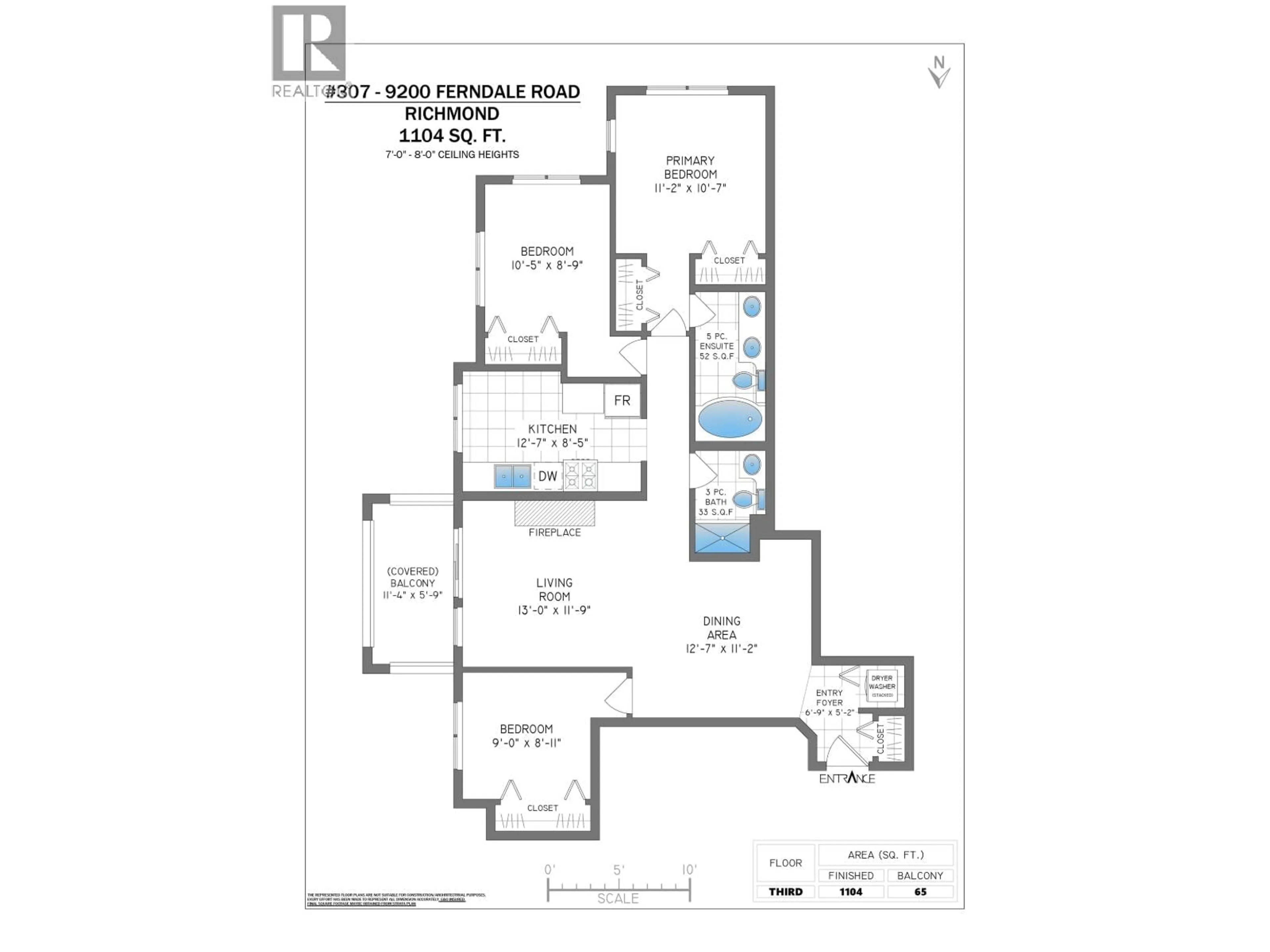 Floor plan for 307 - 9200 FERNDALE ROAD, Richmond British Columbia V6Y4L2