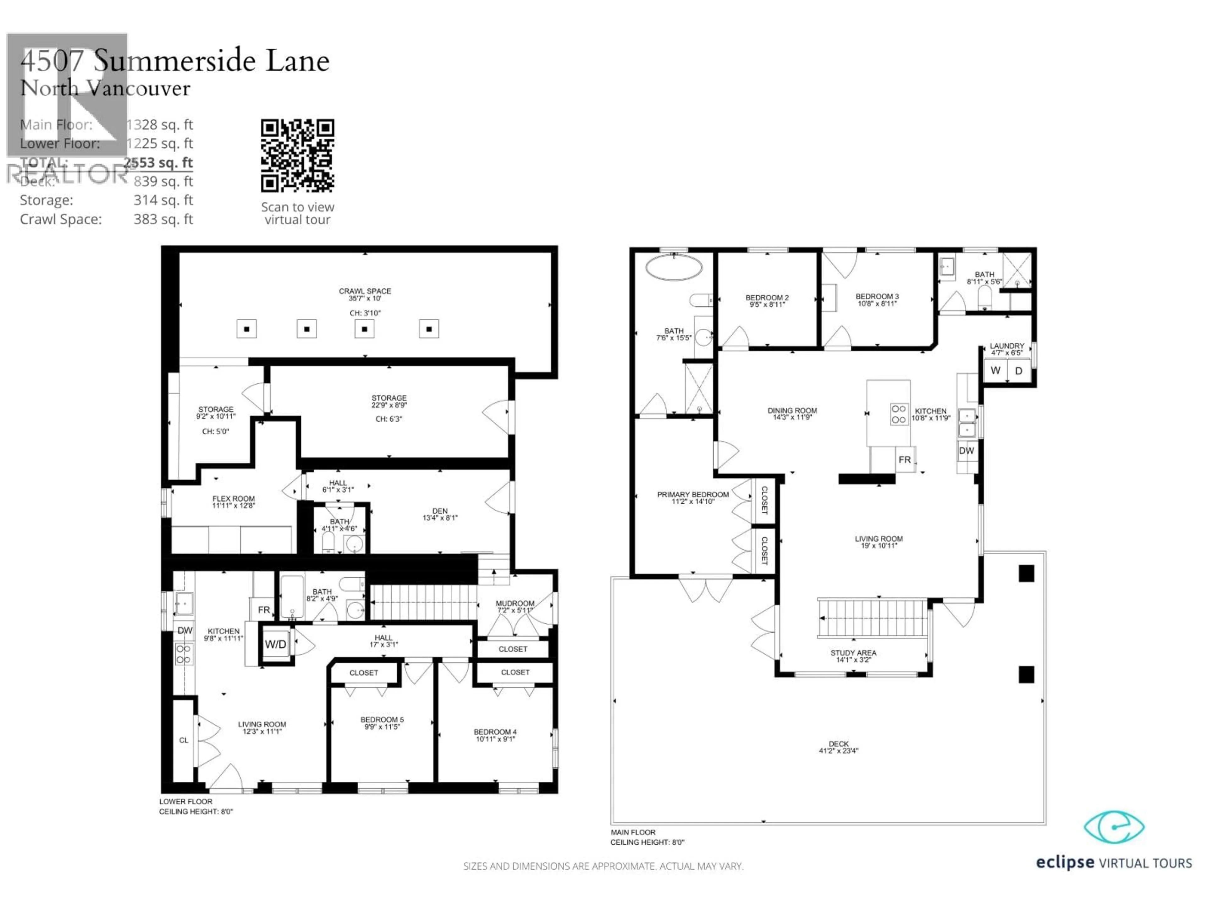 Floor plan for 4507 SUMMERSIDE LANE, North Vancouver British Columbia V7G1H4