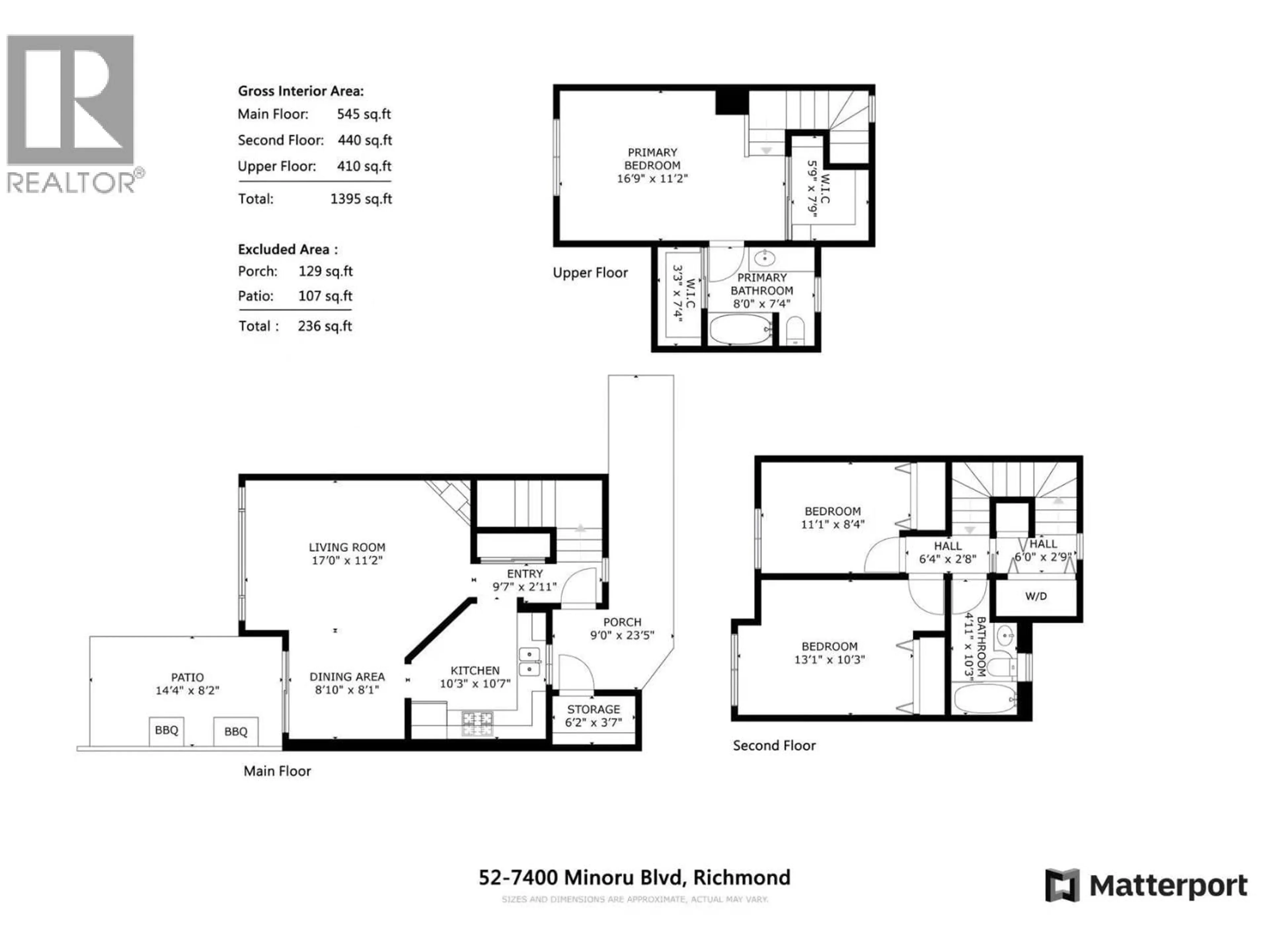 Floor plan for 52 - 7400 MINORU BOULEVARD, Richmond British Columbia V6Y3J5
