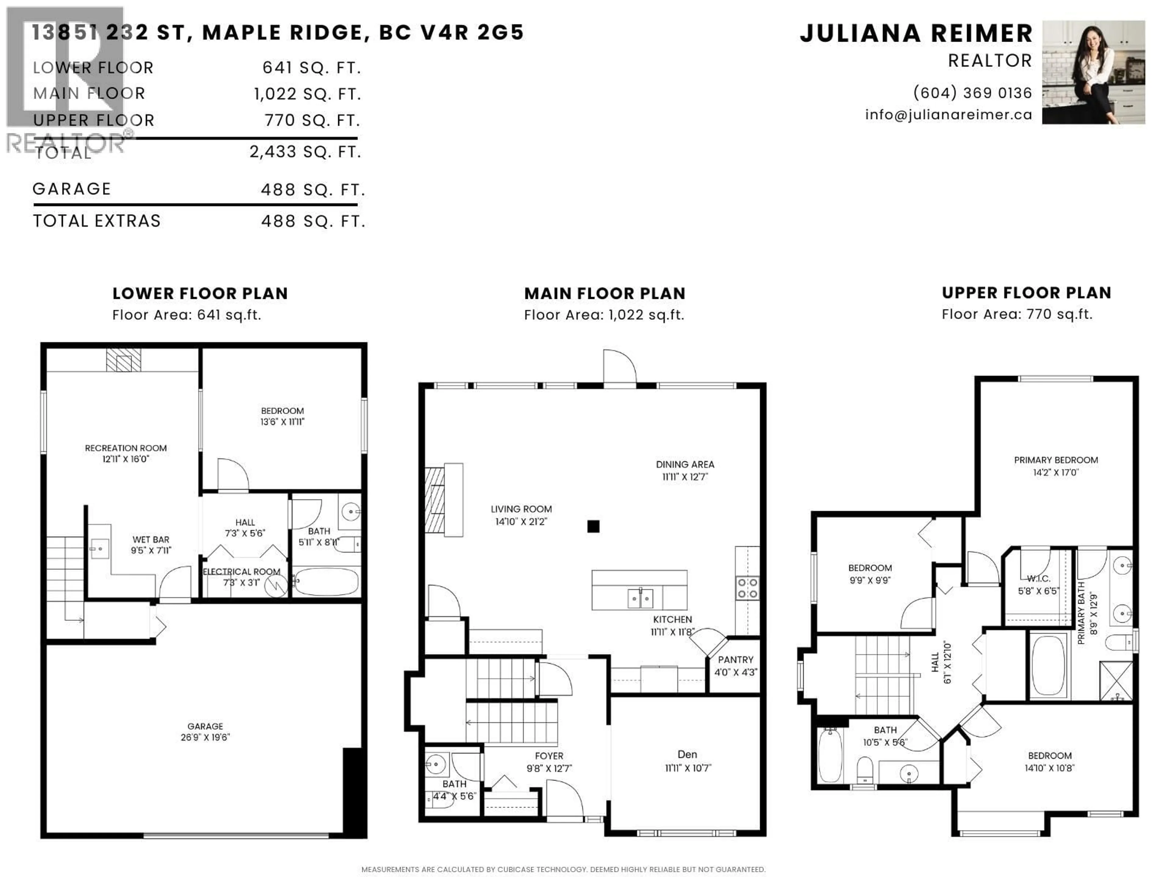 Floor plan for 13851 232 STREET, Maple Ridge British Columbia V4R2G5