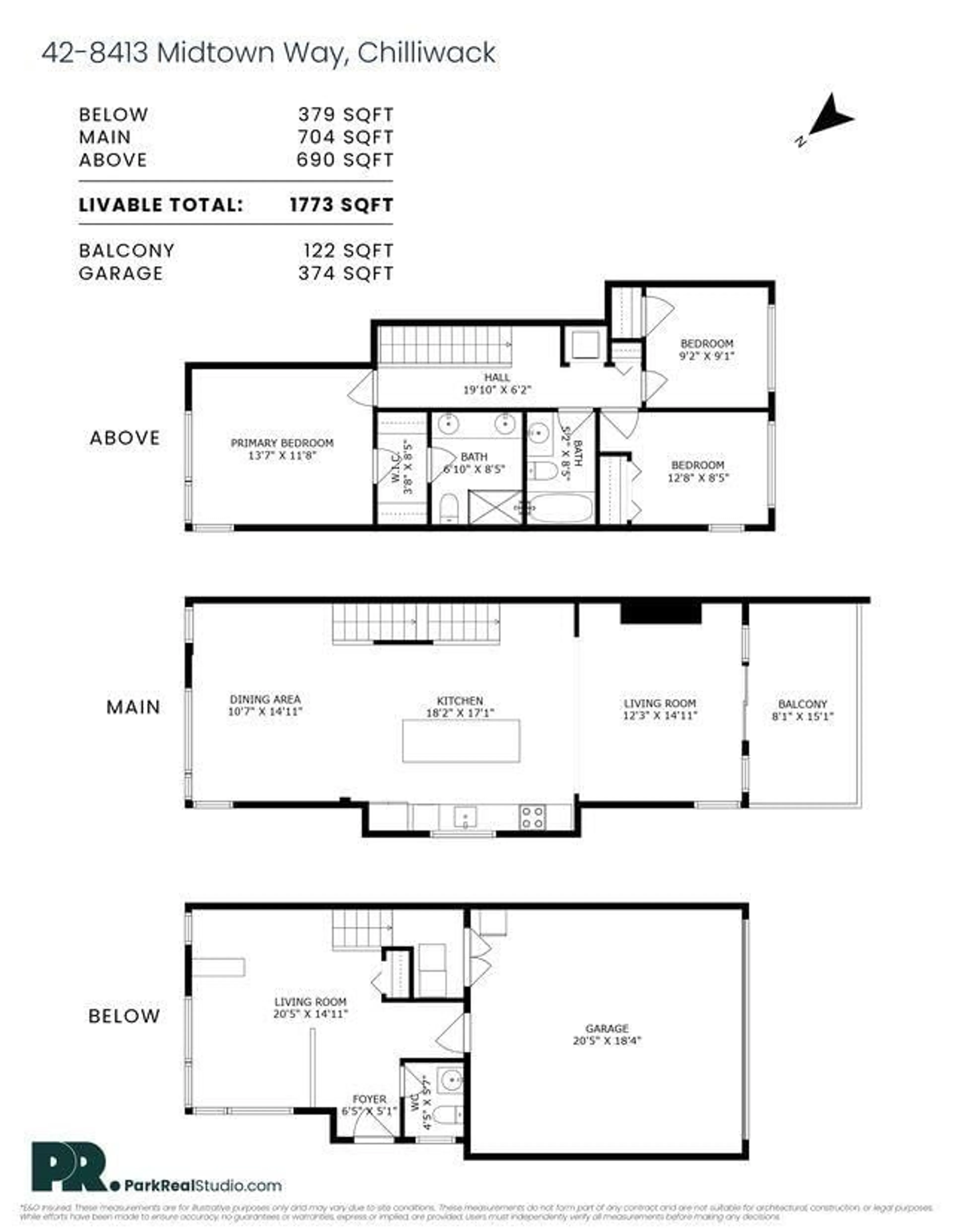 Floor plan for 42 - 8413 MIDTOWN WAY, Chilliwack British Columbia V2P0G7