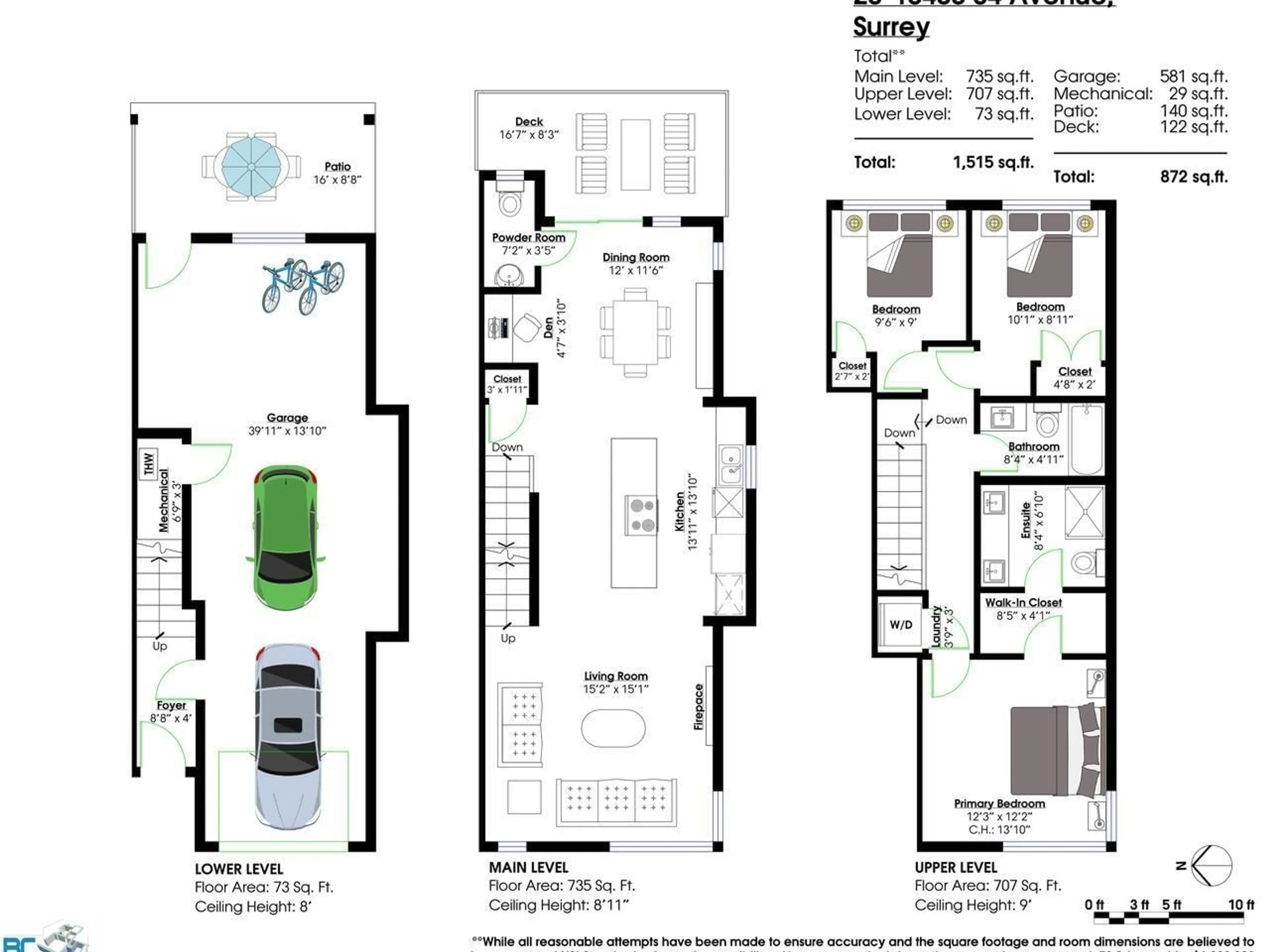 Floor plan for 28 - 16488 64, Surrey British Columbia V3S6X6