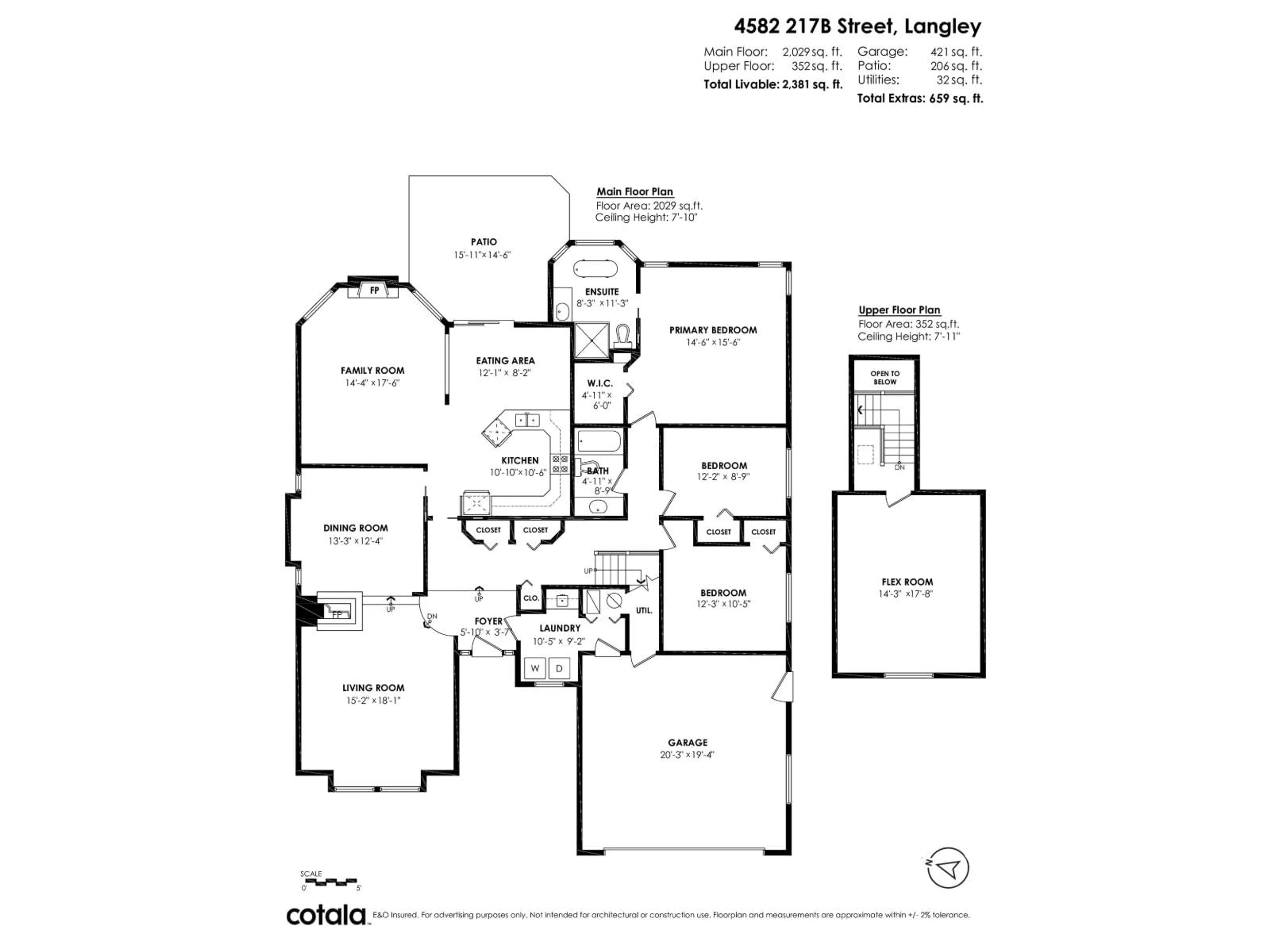 Floor plan for 4582 217B, Langley British Columbia V3A9E1