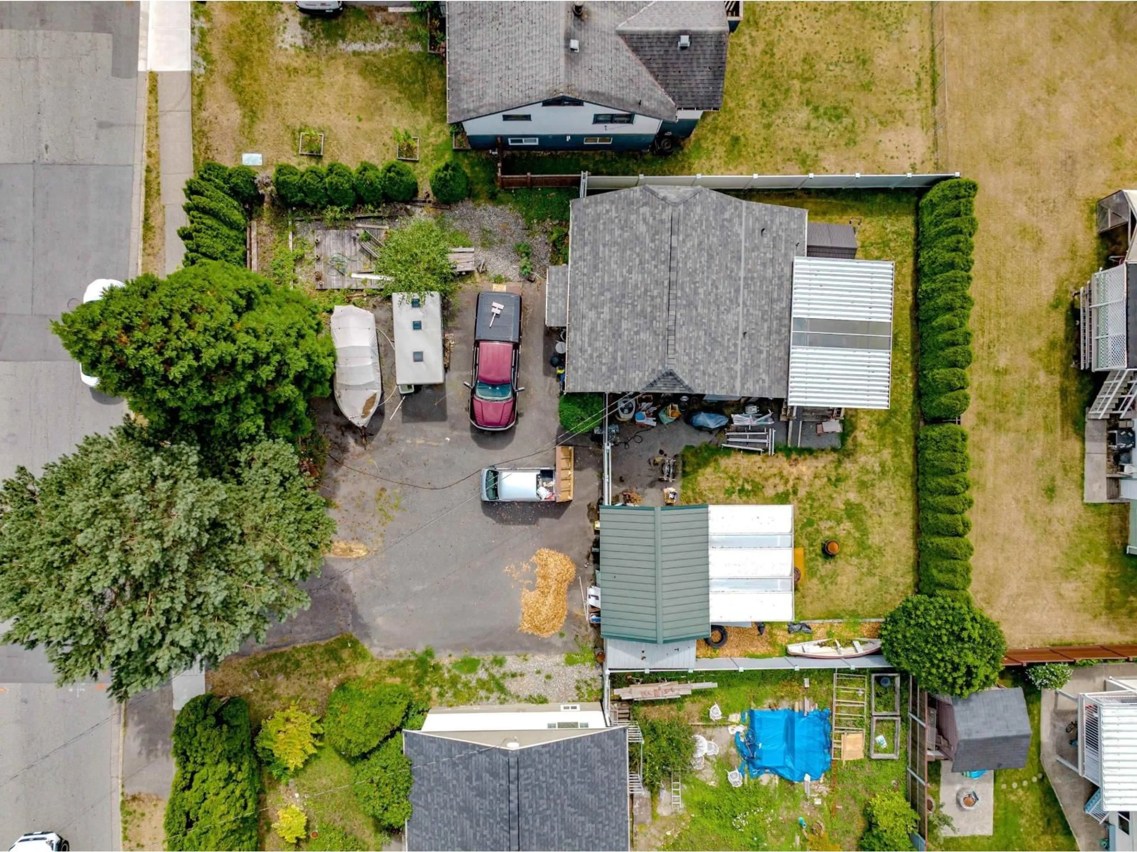 A pic from outside/outdoor area/front of a property/back of a property/a pic from drone, street for 8769 112TH, Delta British Columbia V4C4X2