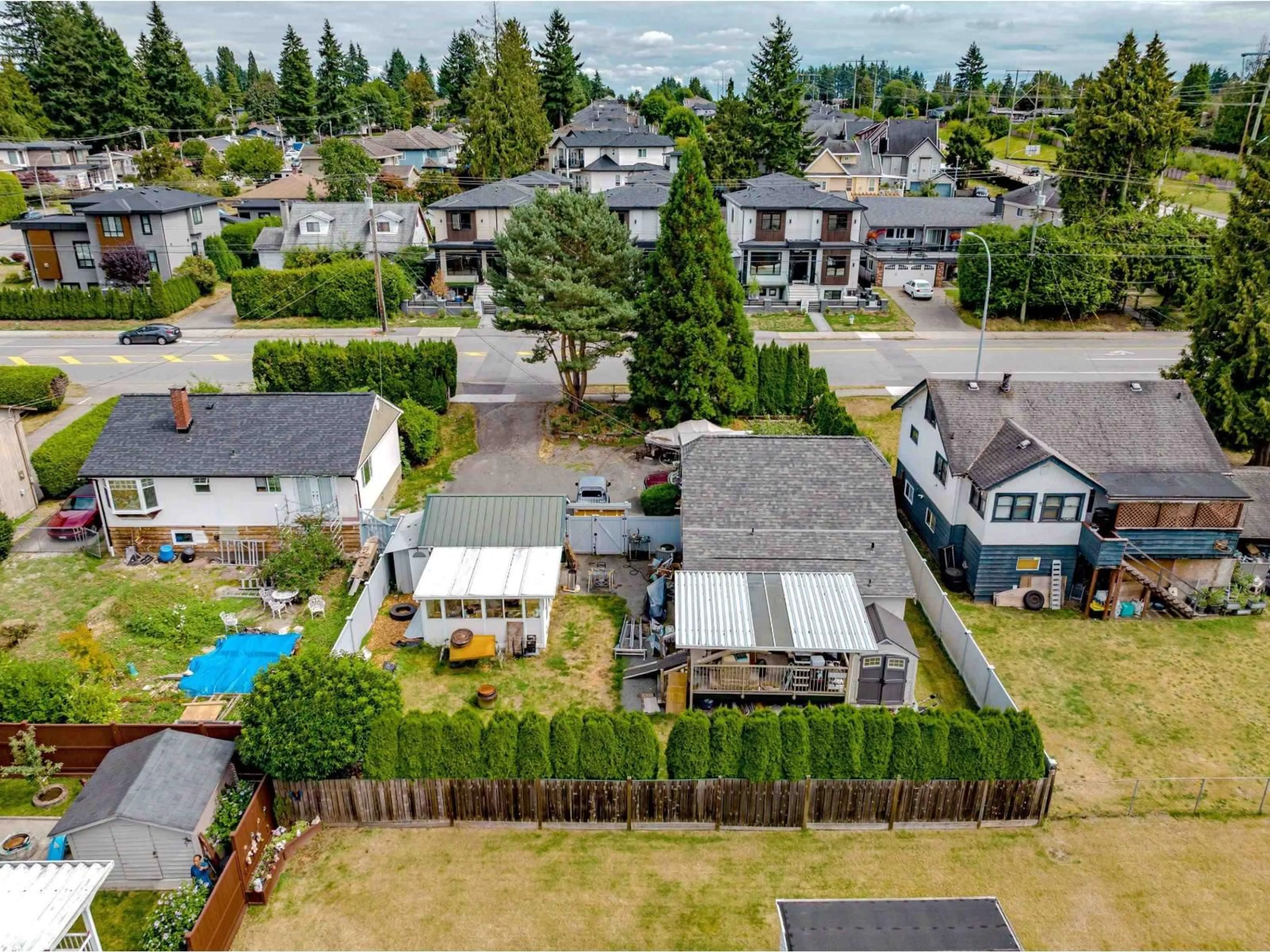 A pic from outside/outdoor area/front of a property/back of a property/a pic from drone, street for 8769 112TH, Delta British Columbia V4C4X2