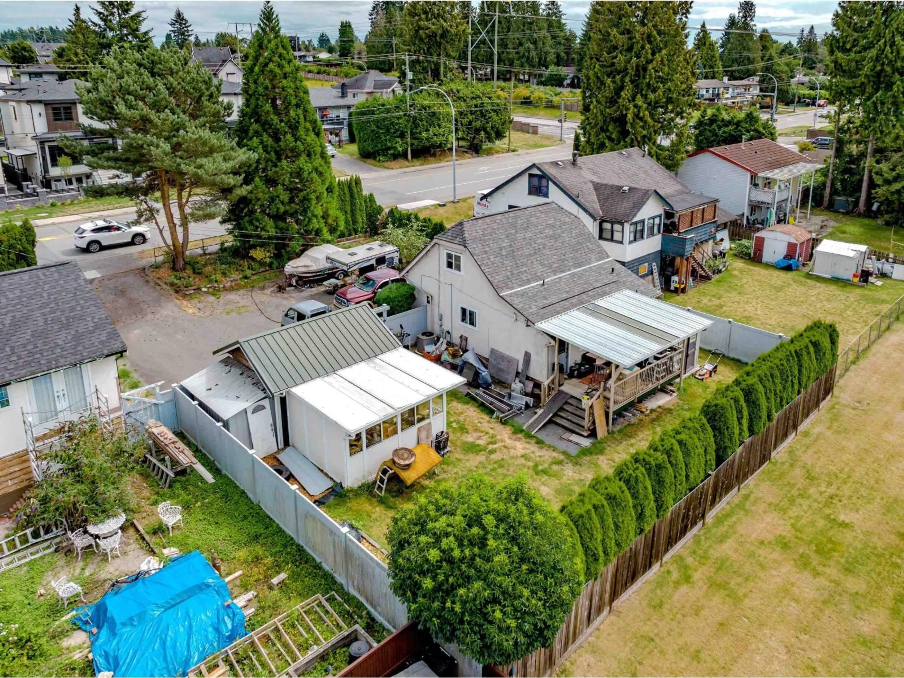 A pic from outside/outdoor area/front of a property/back of a property/a pic from drone, street for 8769 112TH, Delta British Columbia V4C4X2