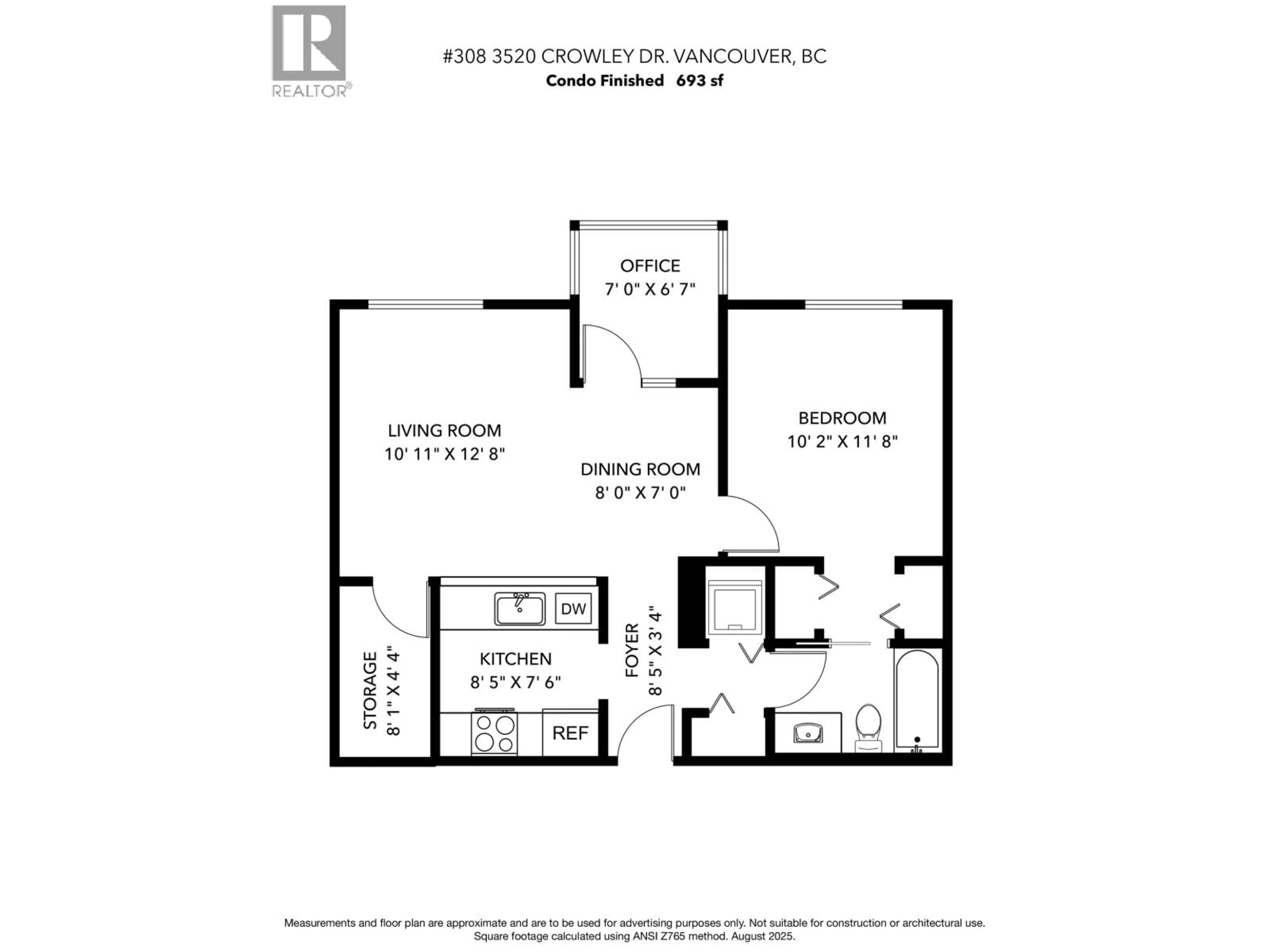 Floor plan for 308 - 3520 CROWLEY DRIVE, Vancouver British Columbia V5R6G9