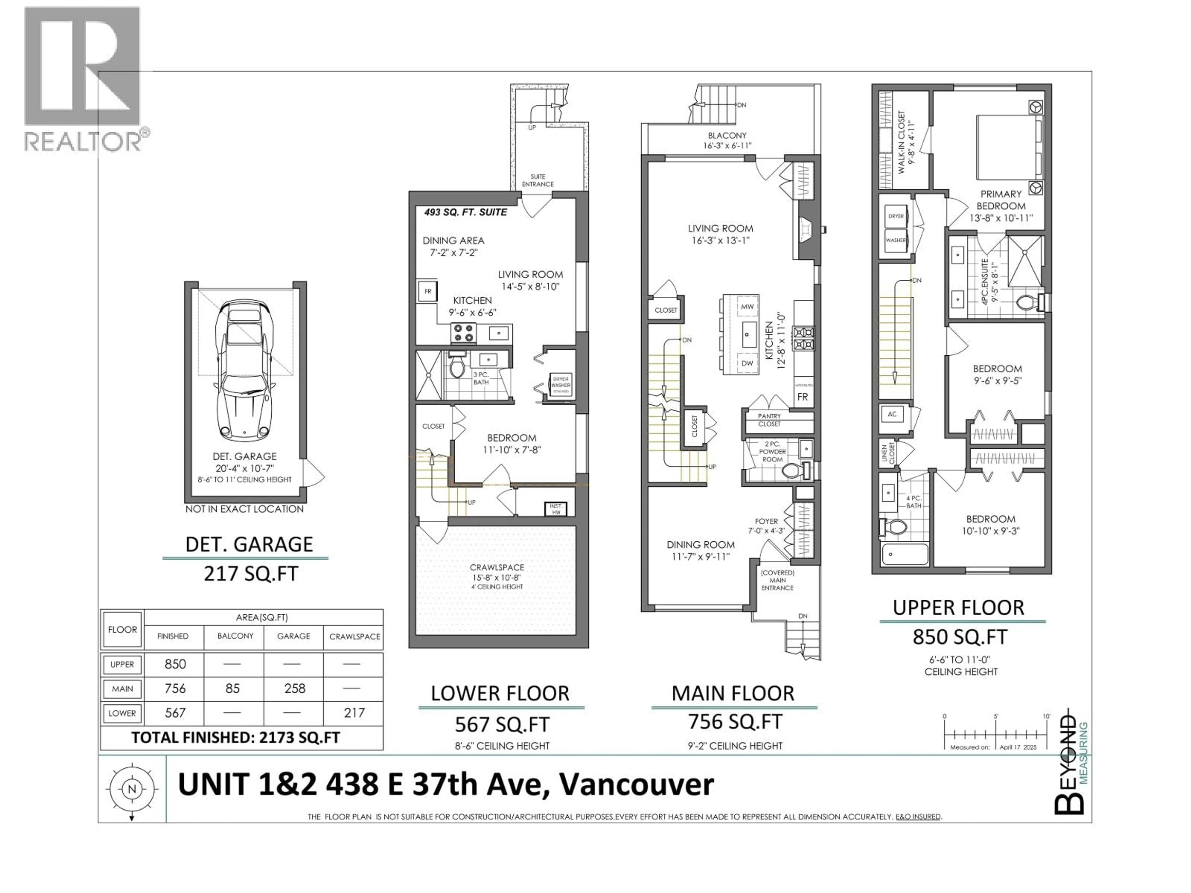 Floor plan for 438 37TH AVENUE, Vancouver British Columbia V5W1E9