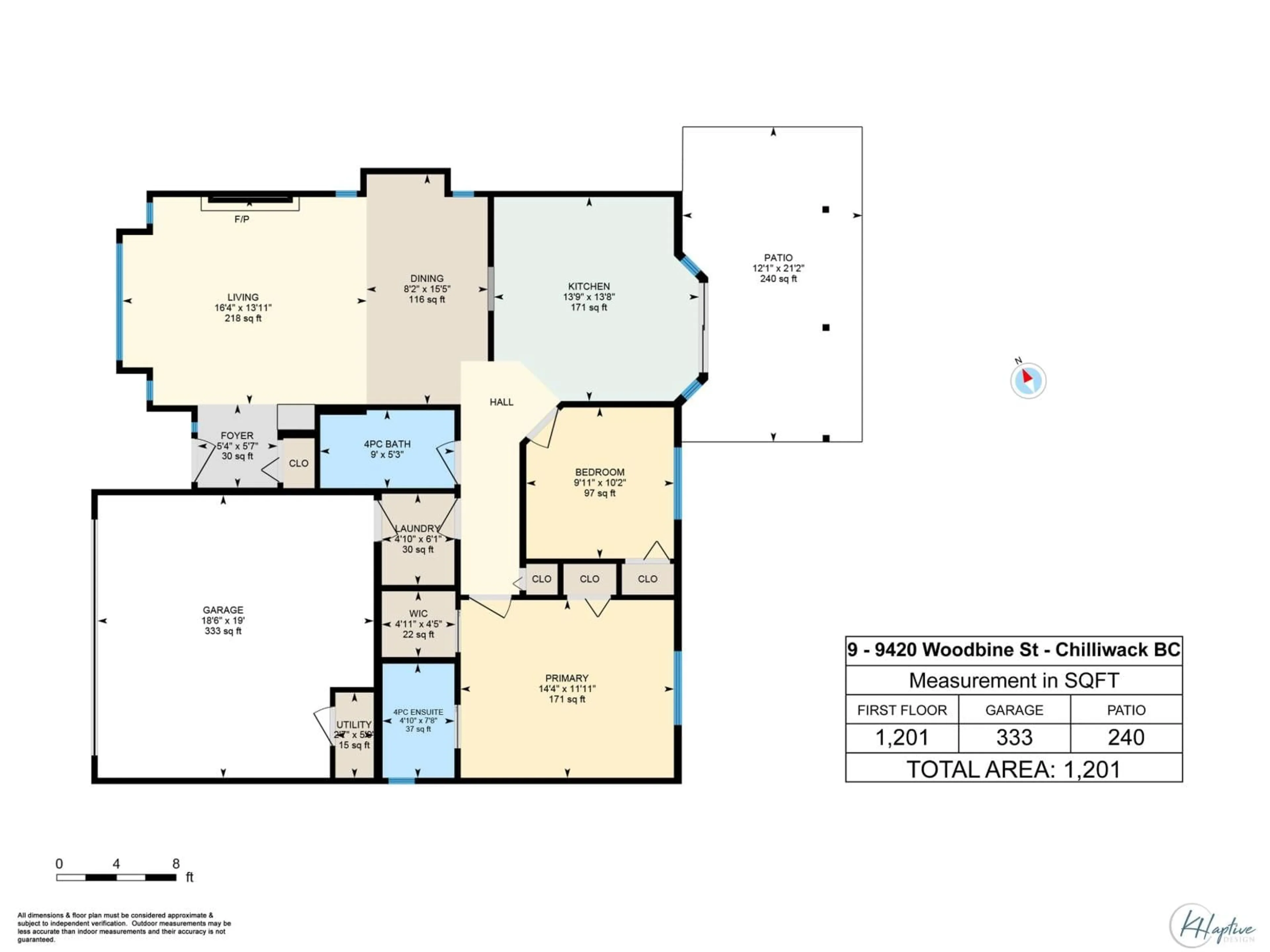 Floor plan for 9 - 9420 WOODBINE STREET, Chilliwack British Columbia V2P5S4