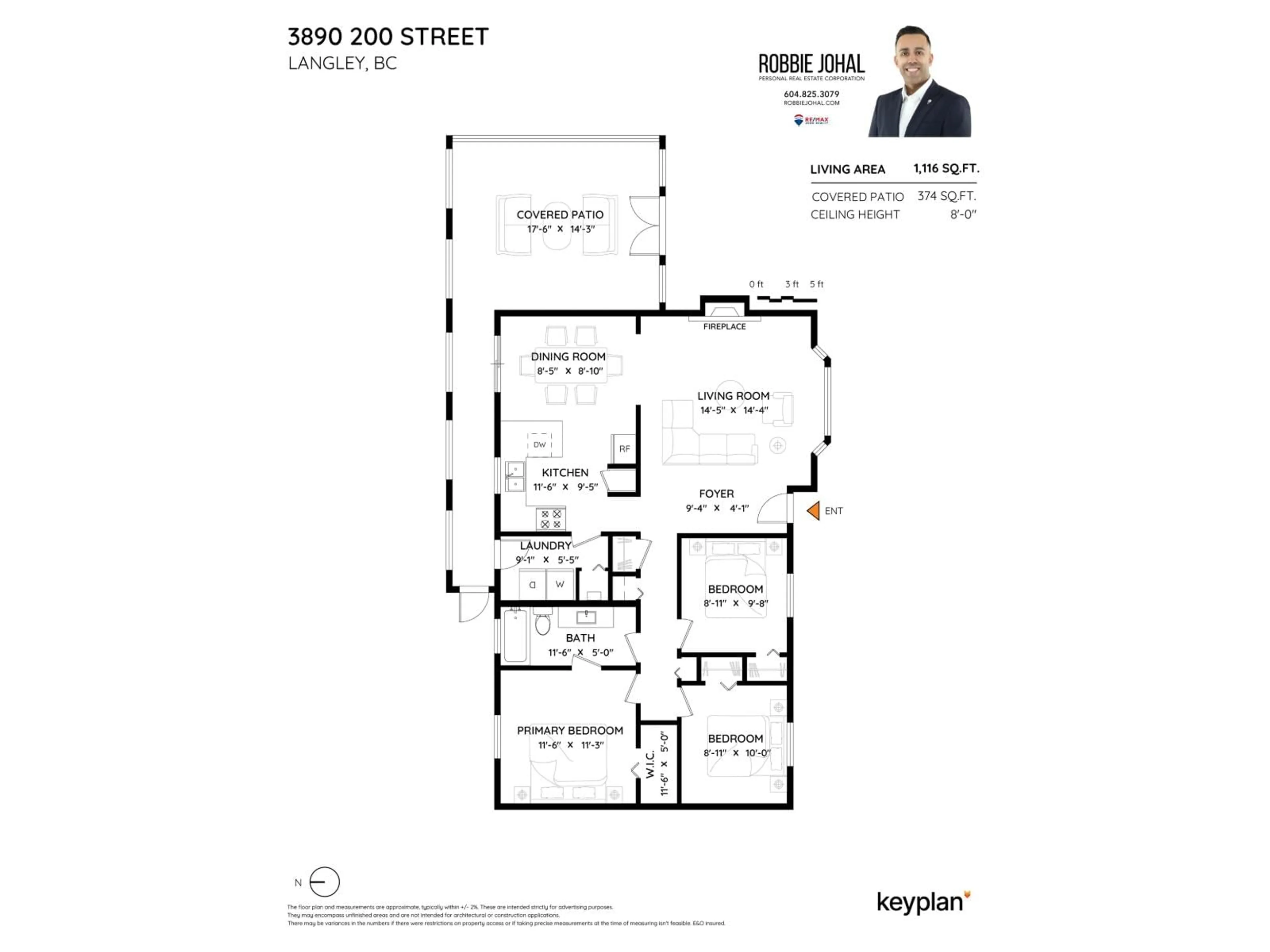 Floor plan for 3890 200, Langley British Columbia V3A1K5