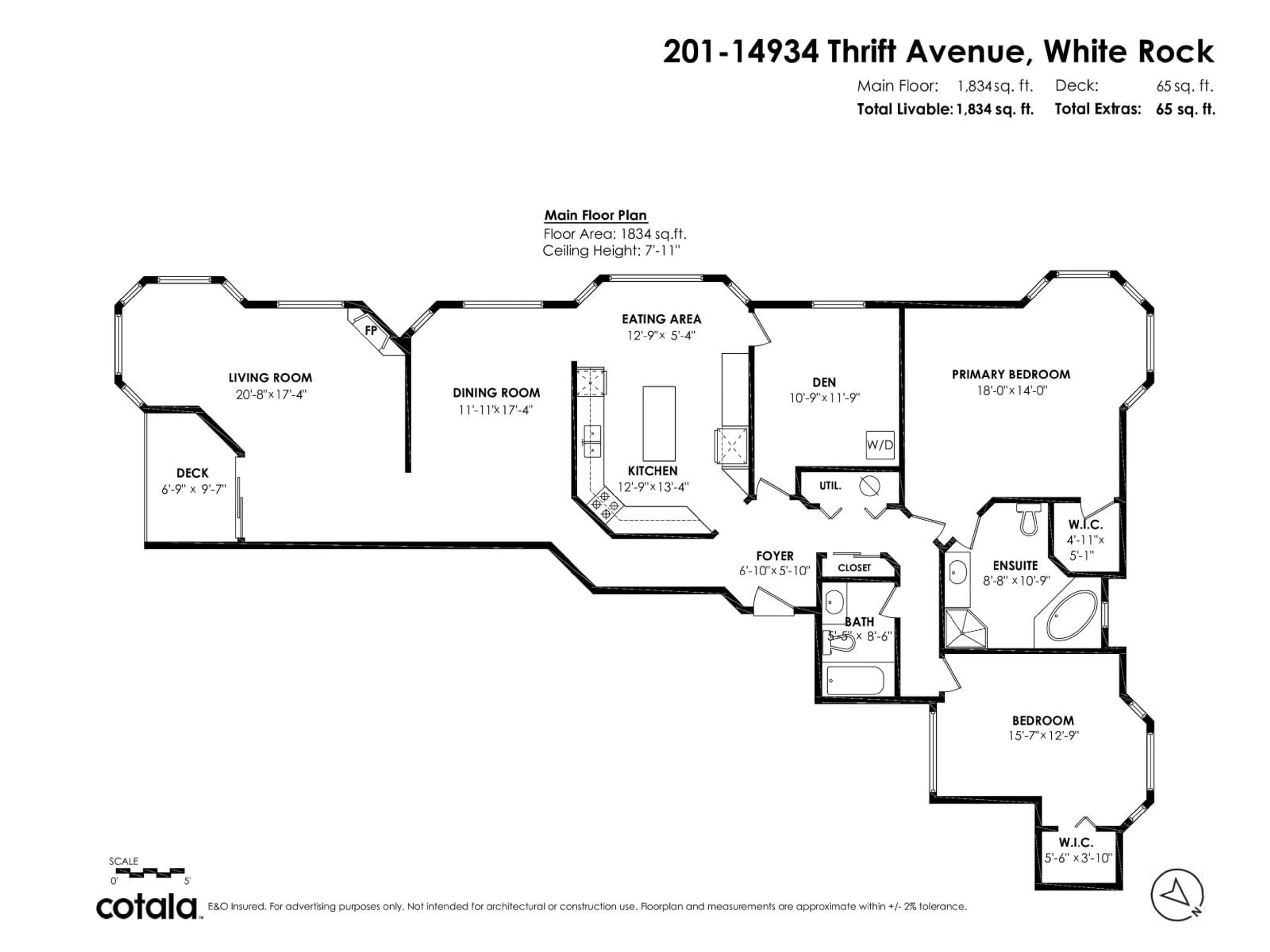Floor plan for 201 - 14934 THRIFT, White Rock British Columbia V4B2J9