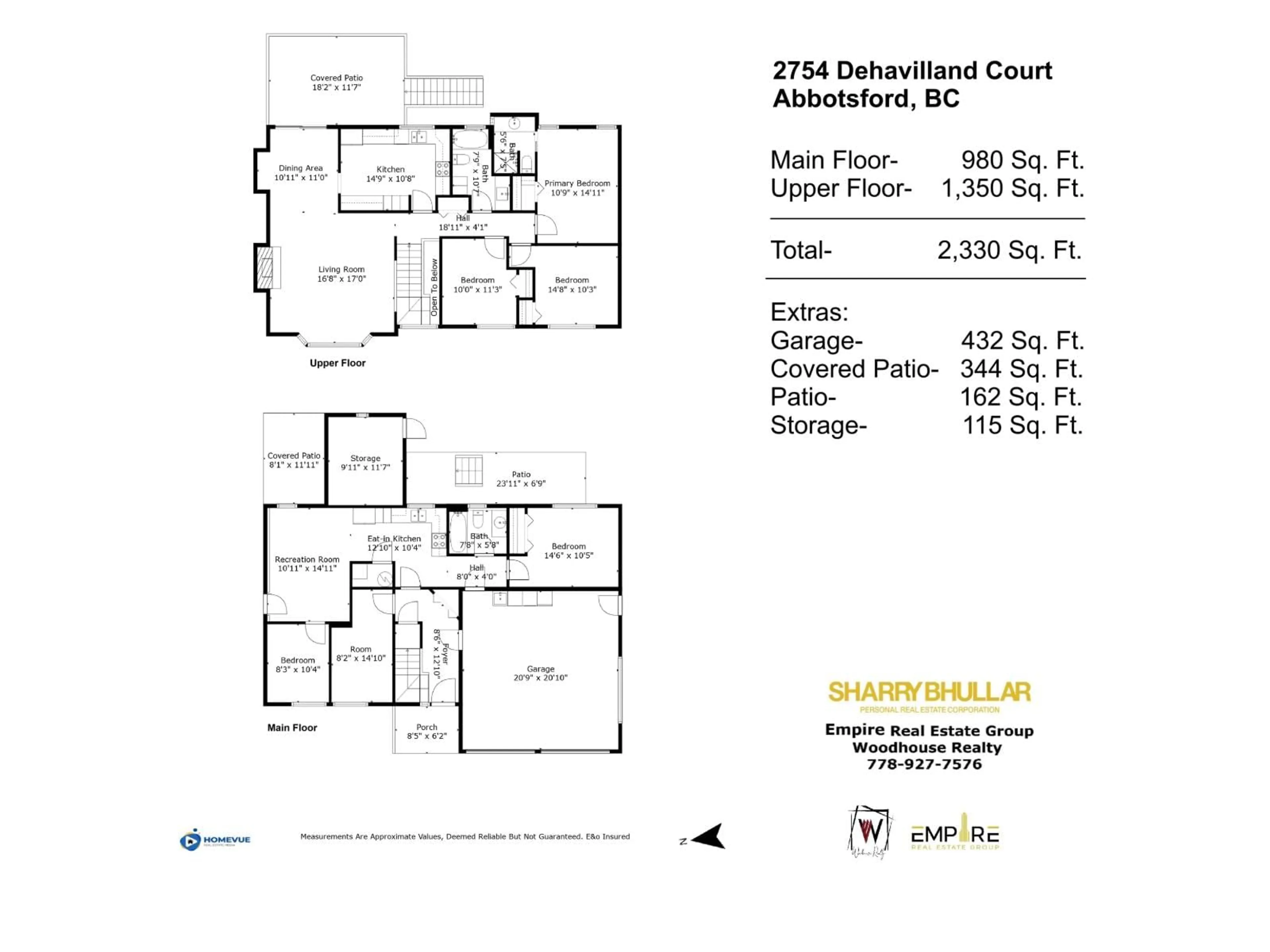 Floor plan for 2754 DEHAVILLAND, Abbotsford British Columbia V2T5L3