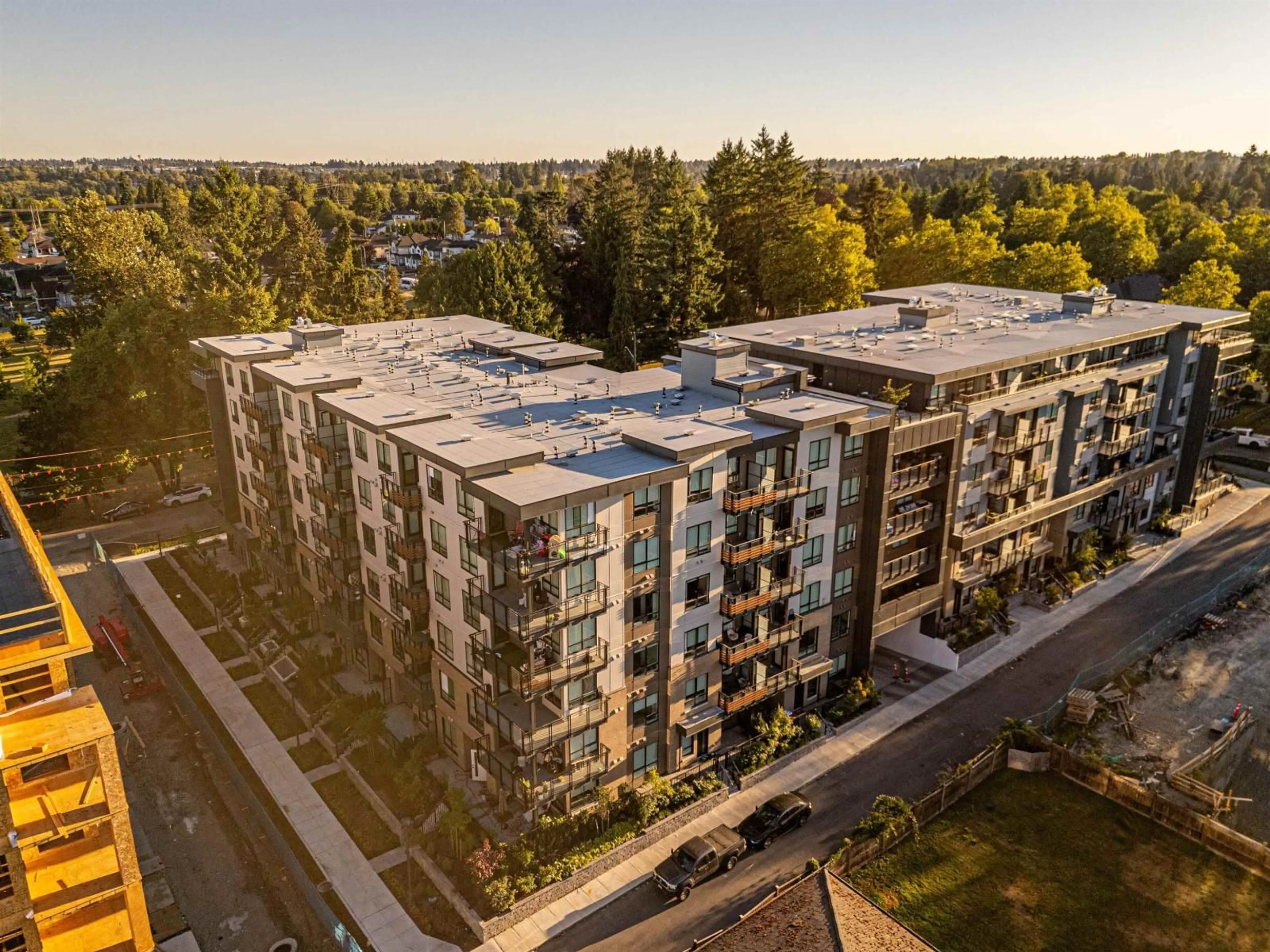 A pic from outside/outdoor area/front of a property/back of a property/a pic from drone, city buildings view from balcony for 513 - 13439 94A AVENUE, Surrey British Columbia V3V0G9
