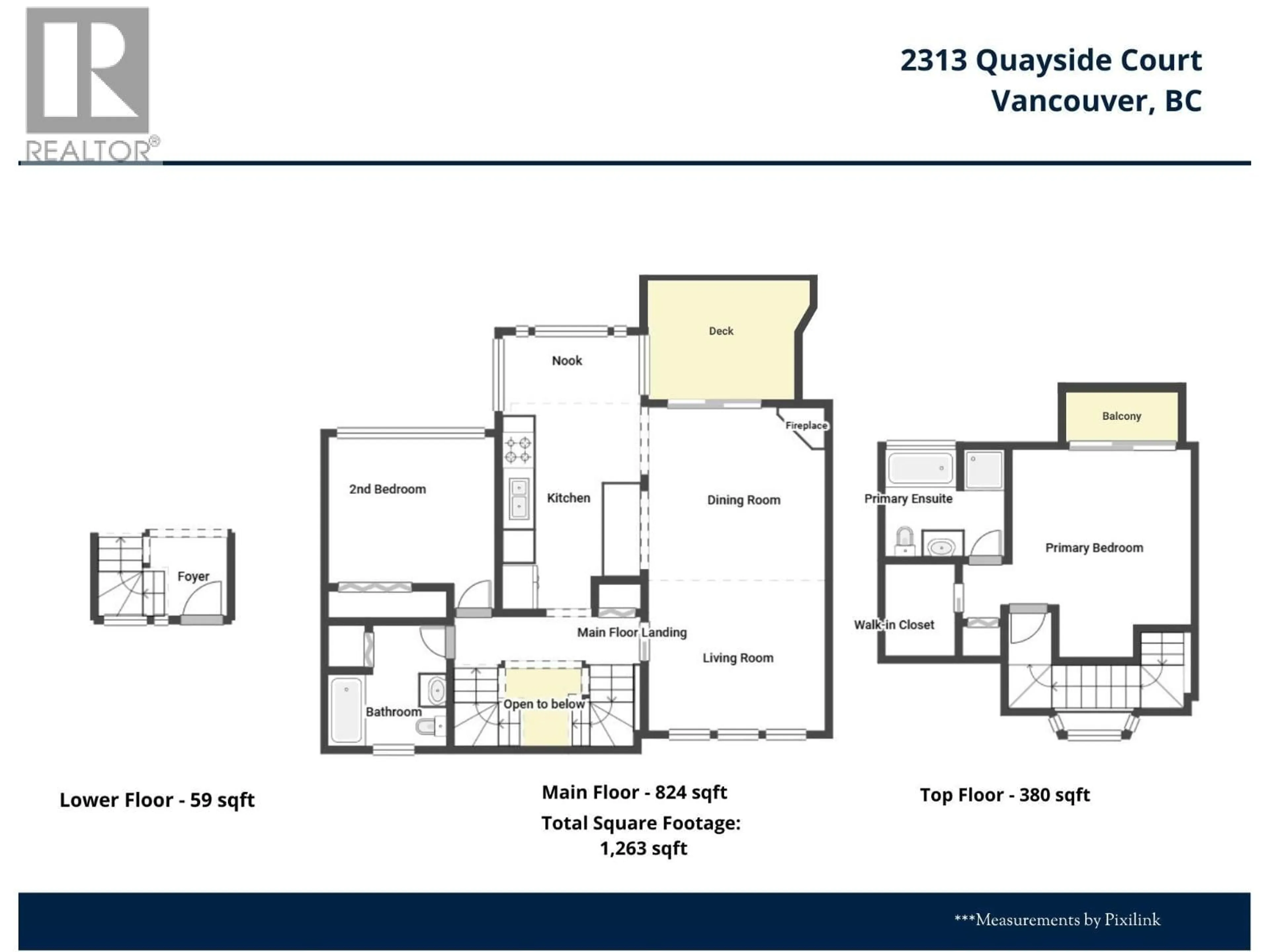 Floor plan for 2313 QUAYSIDE COURT, Vancouver British Columbia V5P4W2