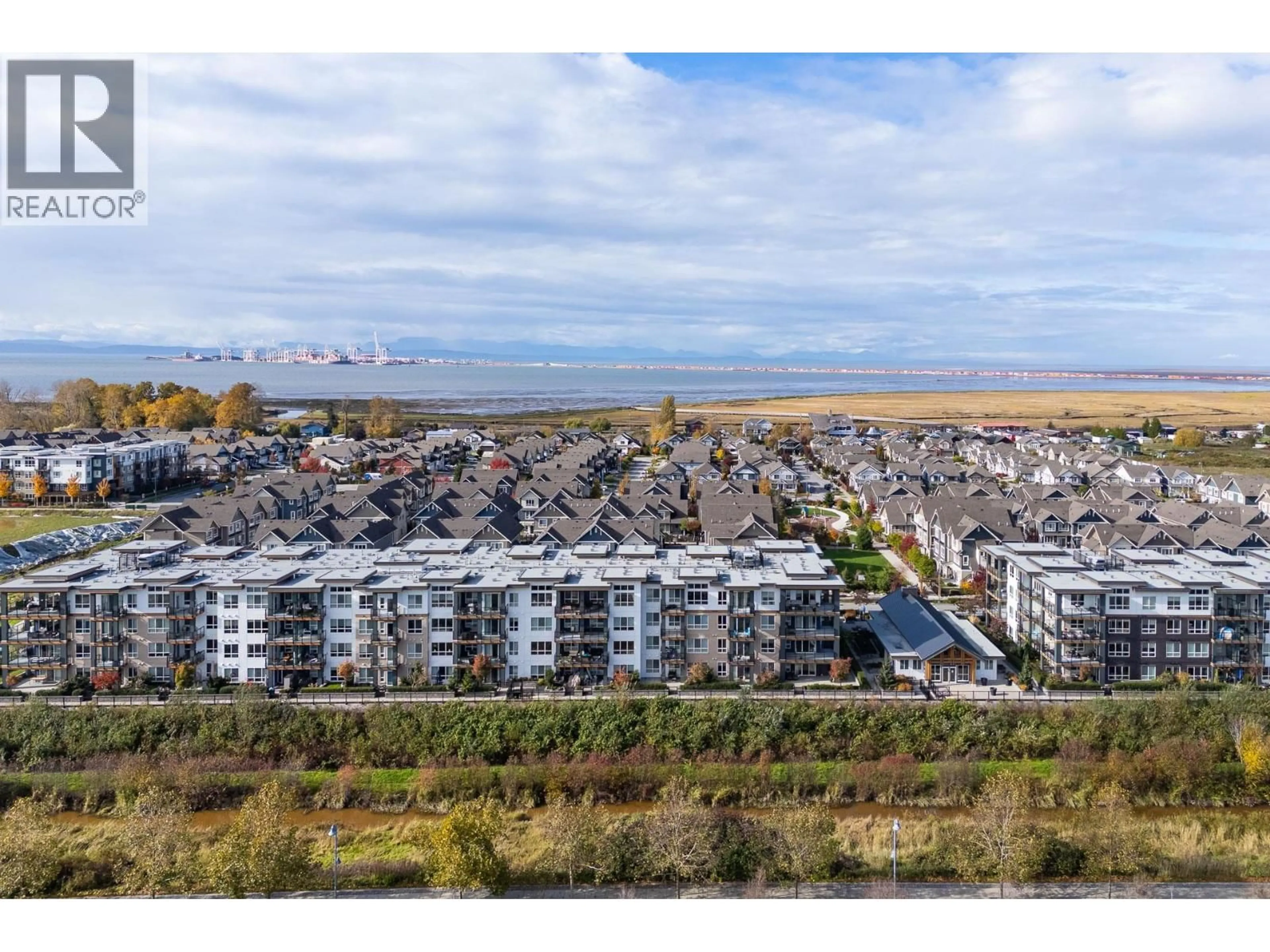A pic from outside/outdoor area/front of a property/back of a property/a pic from drone, water/lake/river/ocean view for 222 - 1792 STARLING DRIVE, Tsawwassen British Columbia V4M0E4
